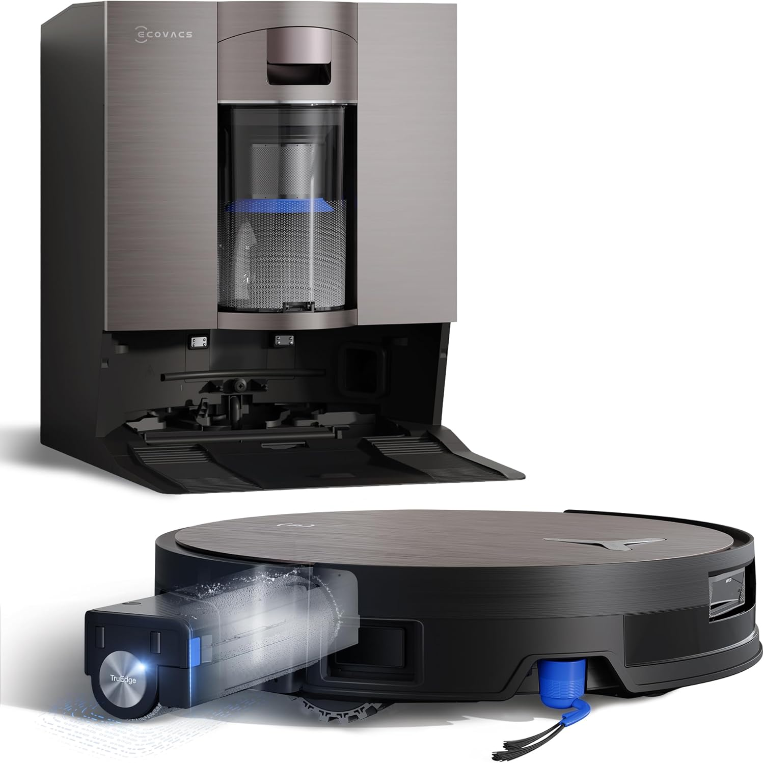 ECOVACS DEEBOT X11 PRO Omni Robot Vacuum and Mop, Auto Refill & Drain Station, 75&deg;C Hot Wash, Powerboost 1000M&sup2; Coverage, 19500Pa Suction, AI Agent YIKO, Self-Cleaning for Carpets Pet Hair