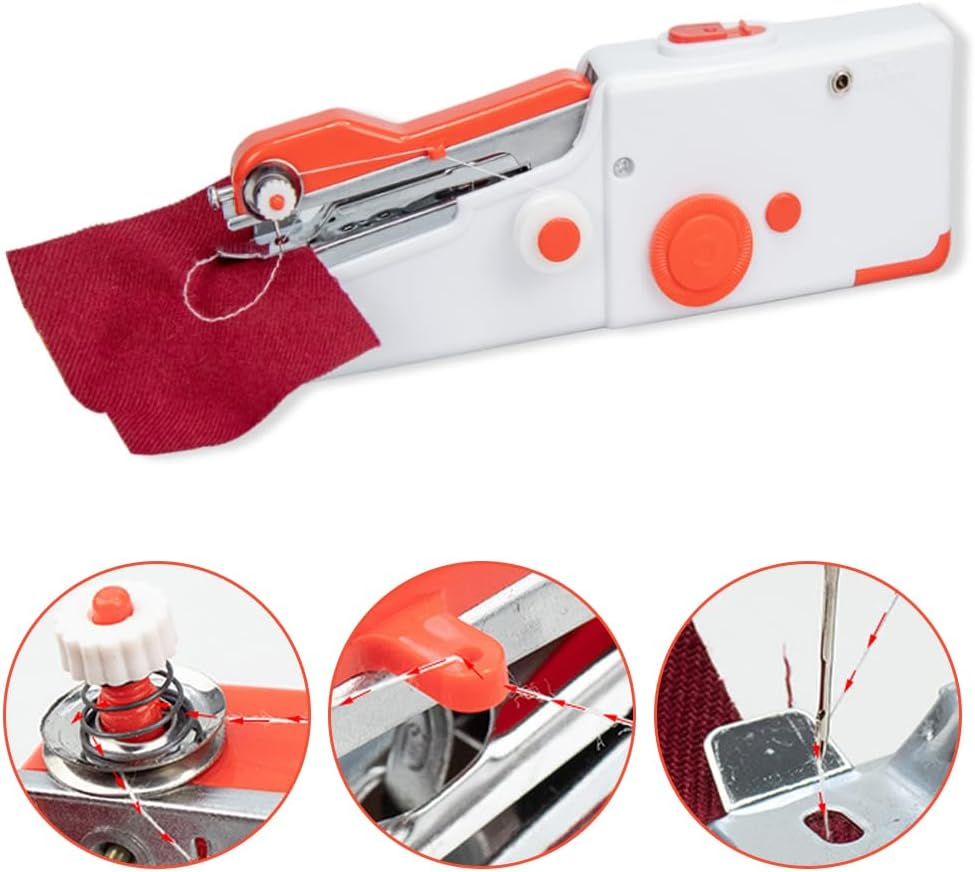 Handheld Sewing Machine,Mini Sewing Machine,Portable Sewing Device,Diy Sewing Machine,Lightweight Easy Operation,For Home Quick Repairing and Stitch Handicrafts image number 6