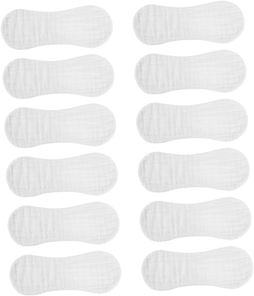12Pcs Reusable Gauze Diapers for Toddlers and Newborns Soft Muslin Cloth Diaper Liners Washable for Home Travel image number 1
