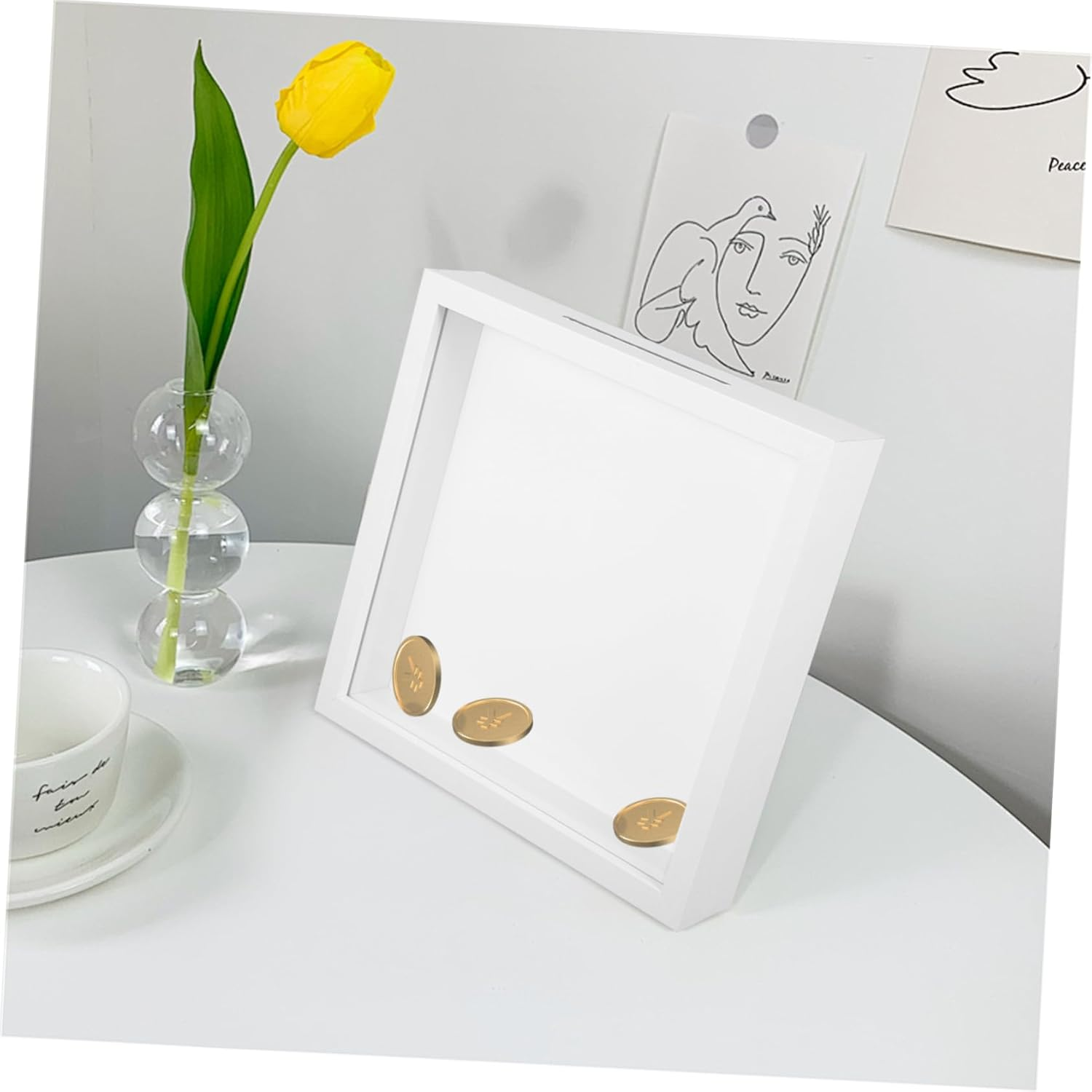 Zerodeko Artistic Desktop Storage Boxes Piggy Bank Photo Frame Memory Display Case for Collectibles Recipes image number 3