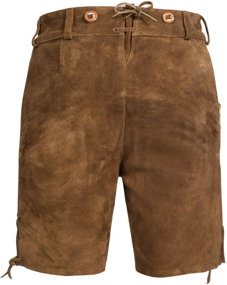 Blossom Costumes German Brown Faux Suede Lederhosen Oktoberfest Beer Mens Costume image number 2