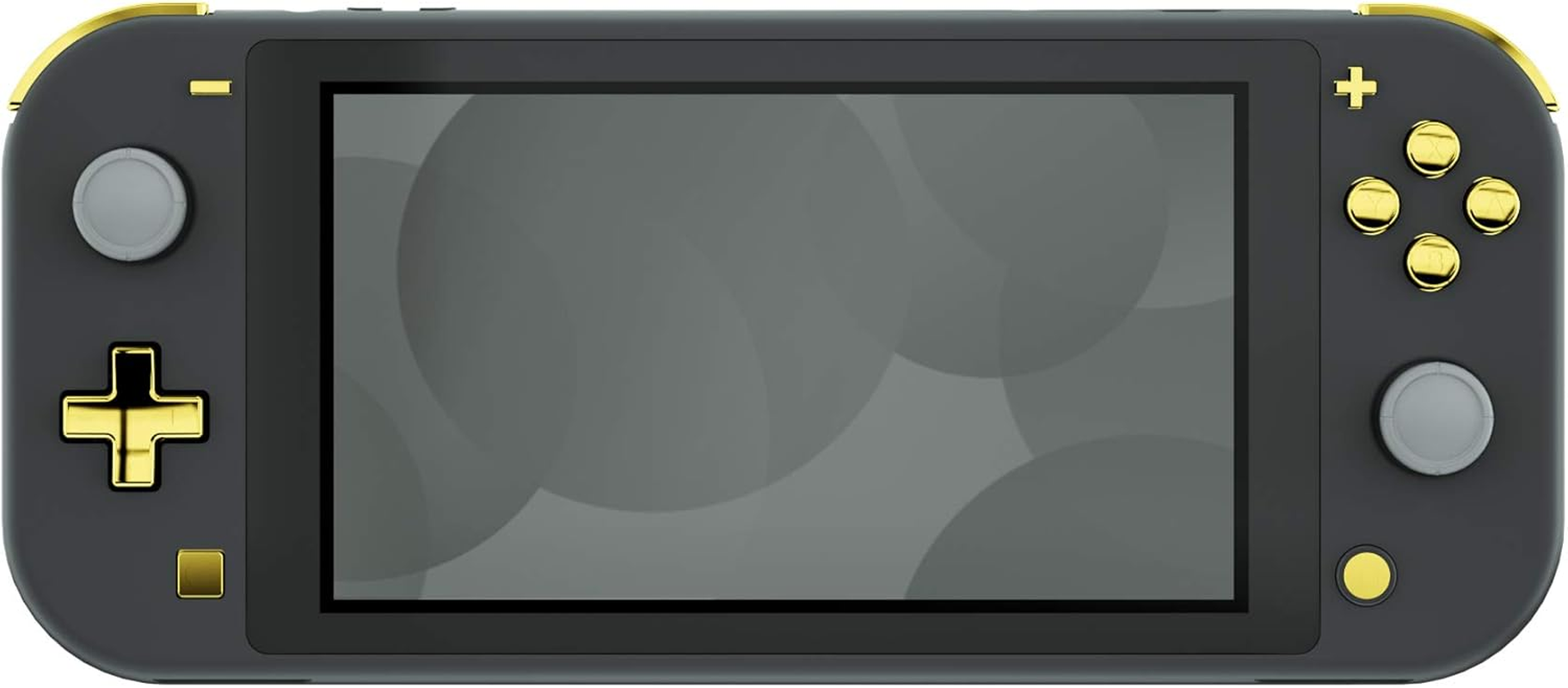 Extremerate Chrome Gold Glossy Replacement ABXY Home Capture plus minus Keys Dpad L R ZL ZR Trigger for Nintendo Switch Lite, Full Set Buttons Repair Kits with Tools for Nintendo Switch Lite image number 1