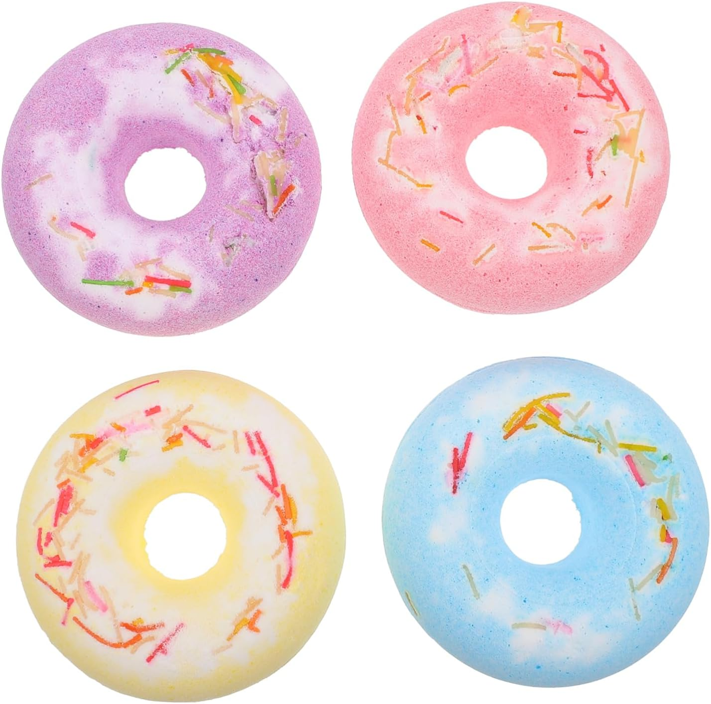 NAMOARLY 4Pcs Cake Shape Boys and Girls Bath Salt Balls Bathing Bombs Relaxing Skin Care Random Color image number 1