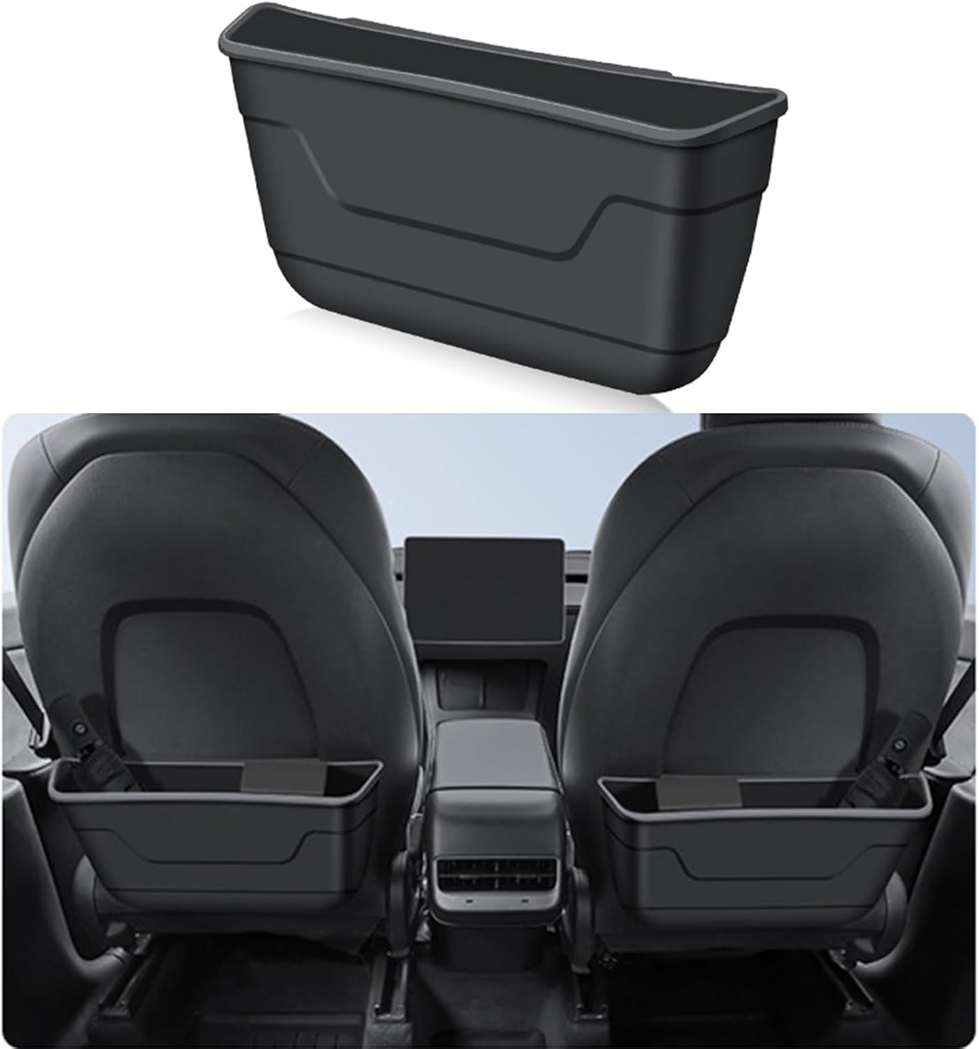 Backseat Car Organizer | Convenient Space Saving - Multifunctional Car Back Seat Storage Box,For Organization Road-Trip Vehicle Commute Family Travel Daily Driving image number 3