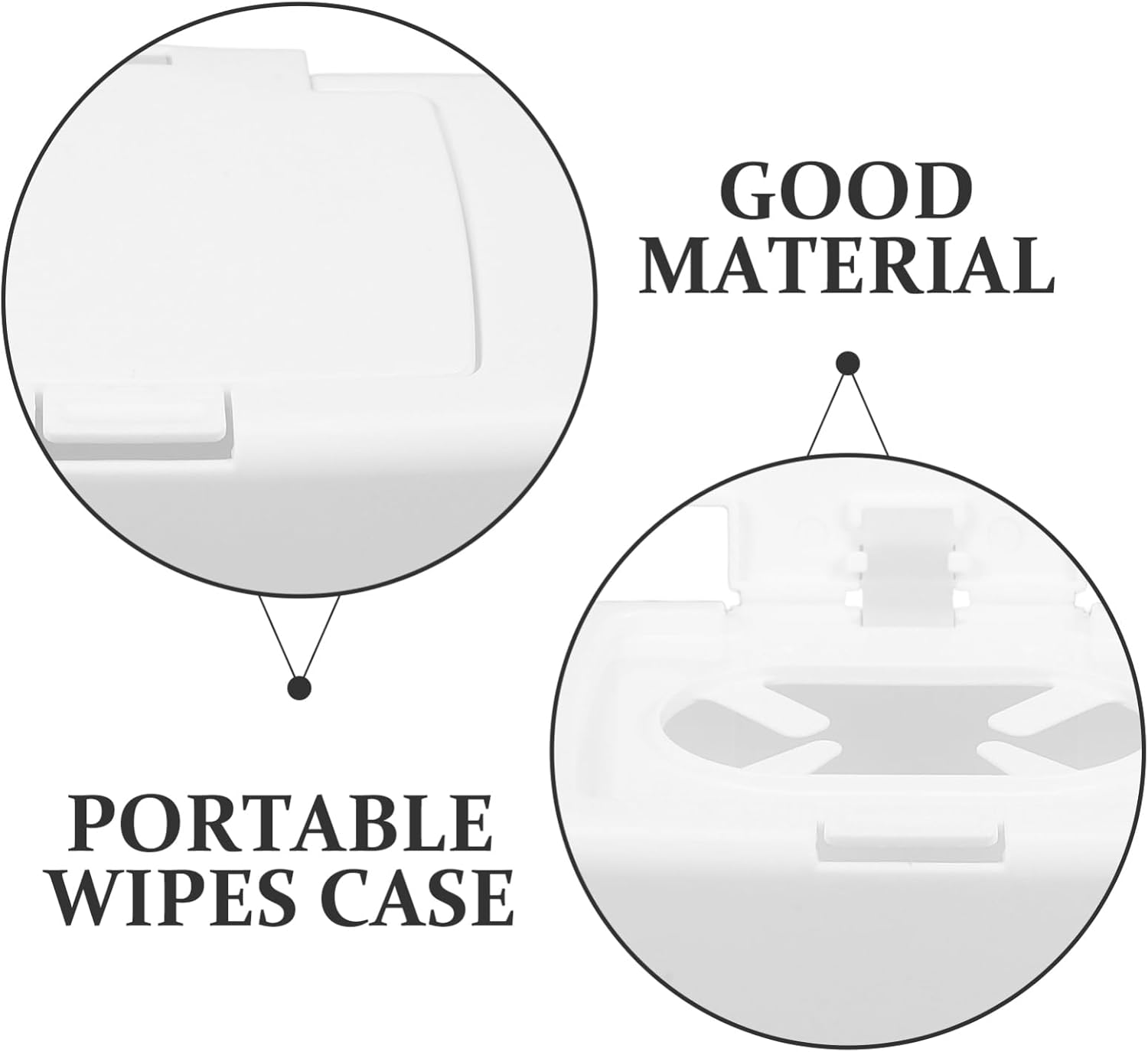 Ipetboom Refillable Wipe Dispenser Box, Wet Wipe Holder, Portable Wipes Container with Lid, White, 6.69 X 4.13 X 2.36 Inches, Keeps Wipes Fresh for Nursery, Kitchen, Bathroom, and Travel image number 4