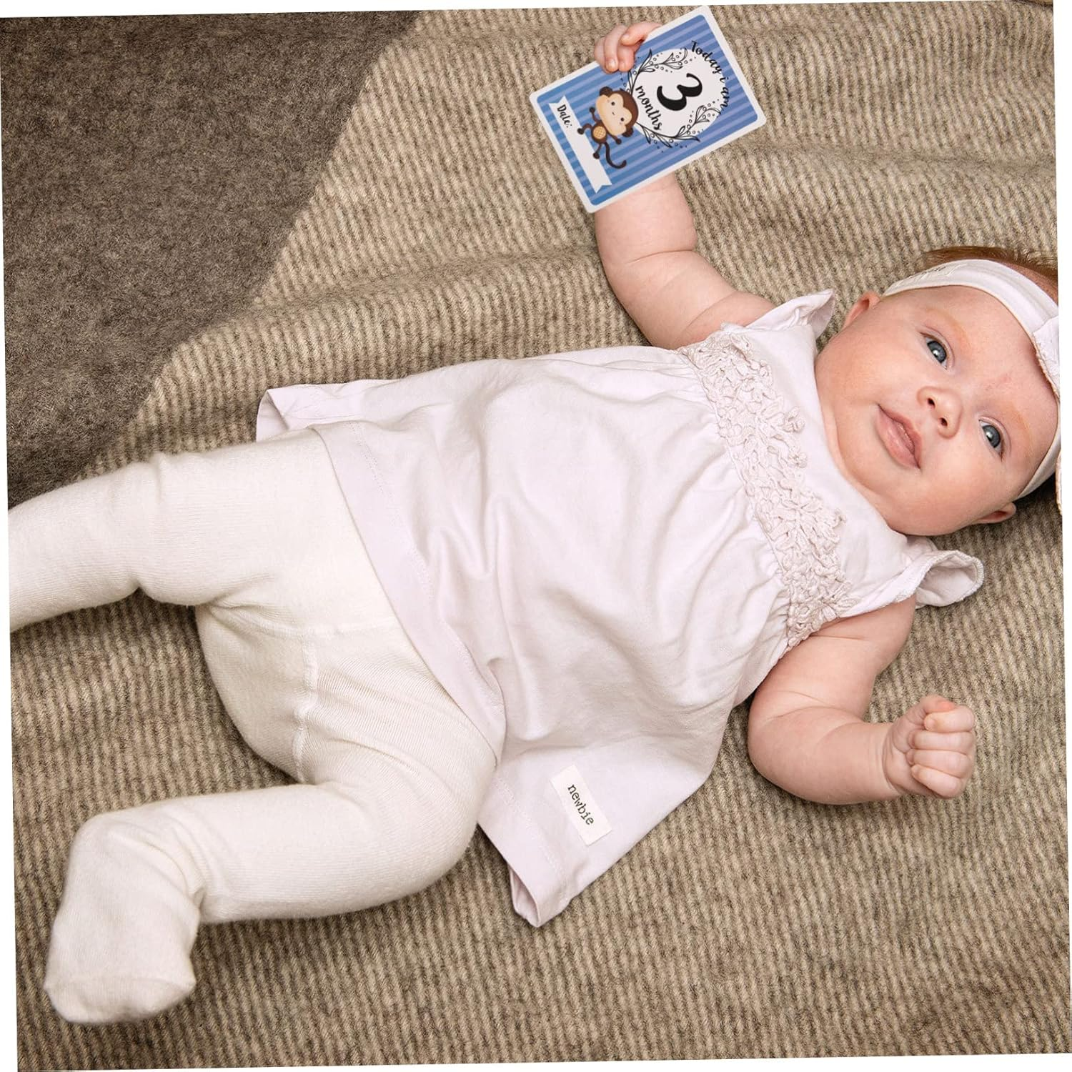 Abaodam 12Pcs Christmas Born Essentials Animal Milestone Cards Fine Workmanship Decorative Growth Recording Cards image number 4