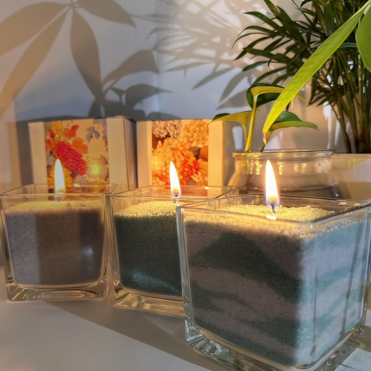 Candle Sand,100% Natural Plant Wax,300 G Candle Sand Lncluding 10 Wicks,1 Piece 300ML Glass Display Bottle,Creative DIY Wax Granules. (Lavender Fragrance)