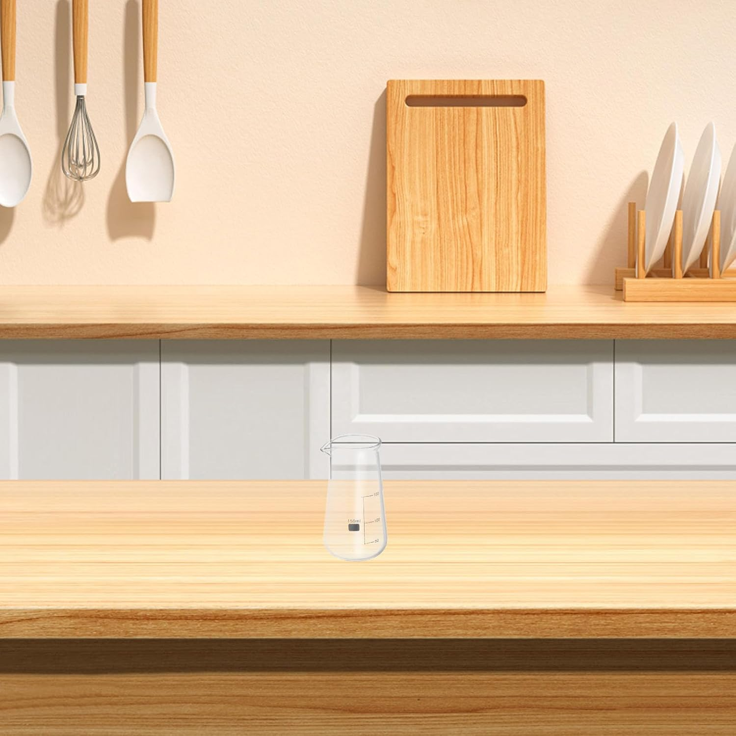 Veemoon Glass Milk Frothing Pitcher with Scale, Small Capacity Espresso Milk Measuring Cup Jug for Coffee and Latte, image number 3