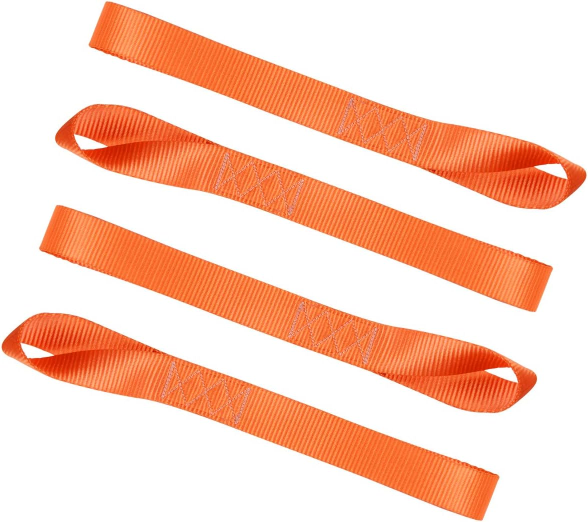Soft Loops Tie down Straps (4Pk) 12,000Lbs Max Strength 18"X1.7" Heavy Duty Motorcycle Tie Downs for Use with Ratchet Strap - Secure Trailering of Motorcycles, Kayak, Jeep, ATV, UTV
