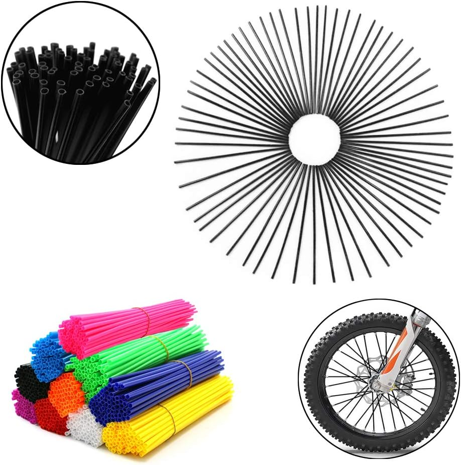 72Pcs Universal Spoke Skins Covers，Wheel Spoke Wraps Skins Pipe Trim Decoration Protector for Motorcycle Dirt Bike Yamaha Honda BMW Suzuki Kawasaki Pink