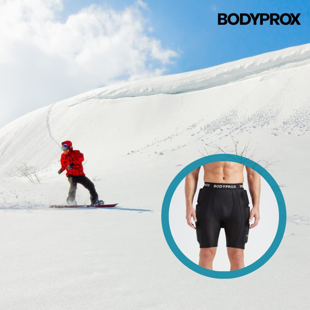 Bodyprox Protective Padded Shorts for Snowboard,Skate and Ski,3D Protection for Hip,Butt and Tailbone image number 1