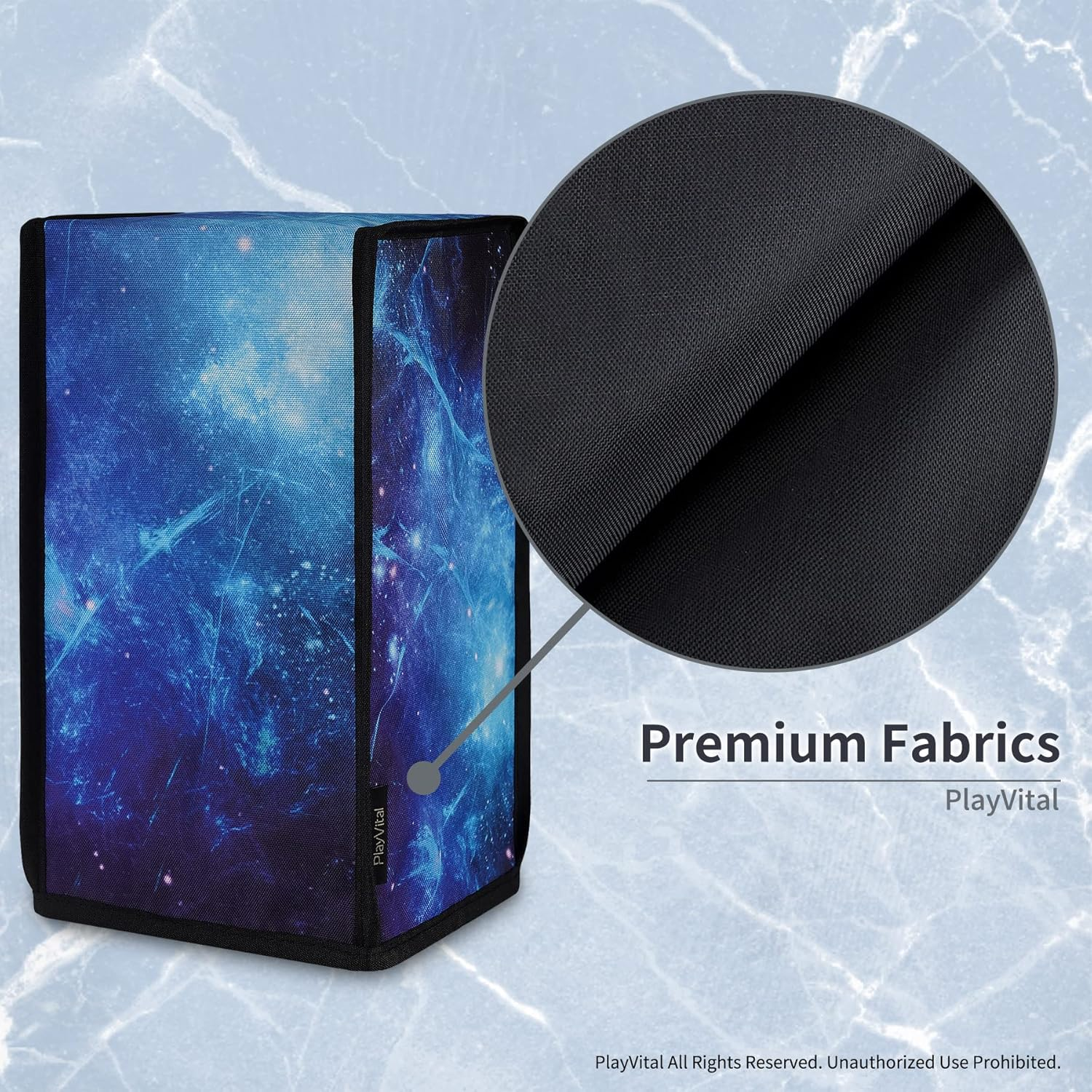 Playvital Nylon Dust Cover for Xbox Series X Console, Soft Neat Lining Dust Guard, anti Scratch Waterproof Cover Sleeve for Xbox Series X Console - Blue Nebula image number 4