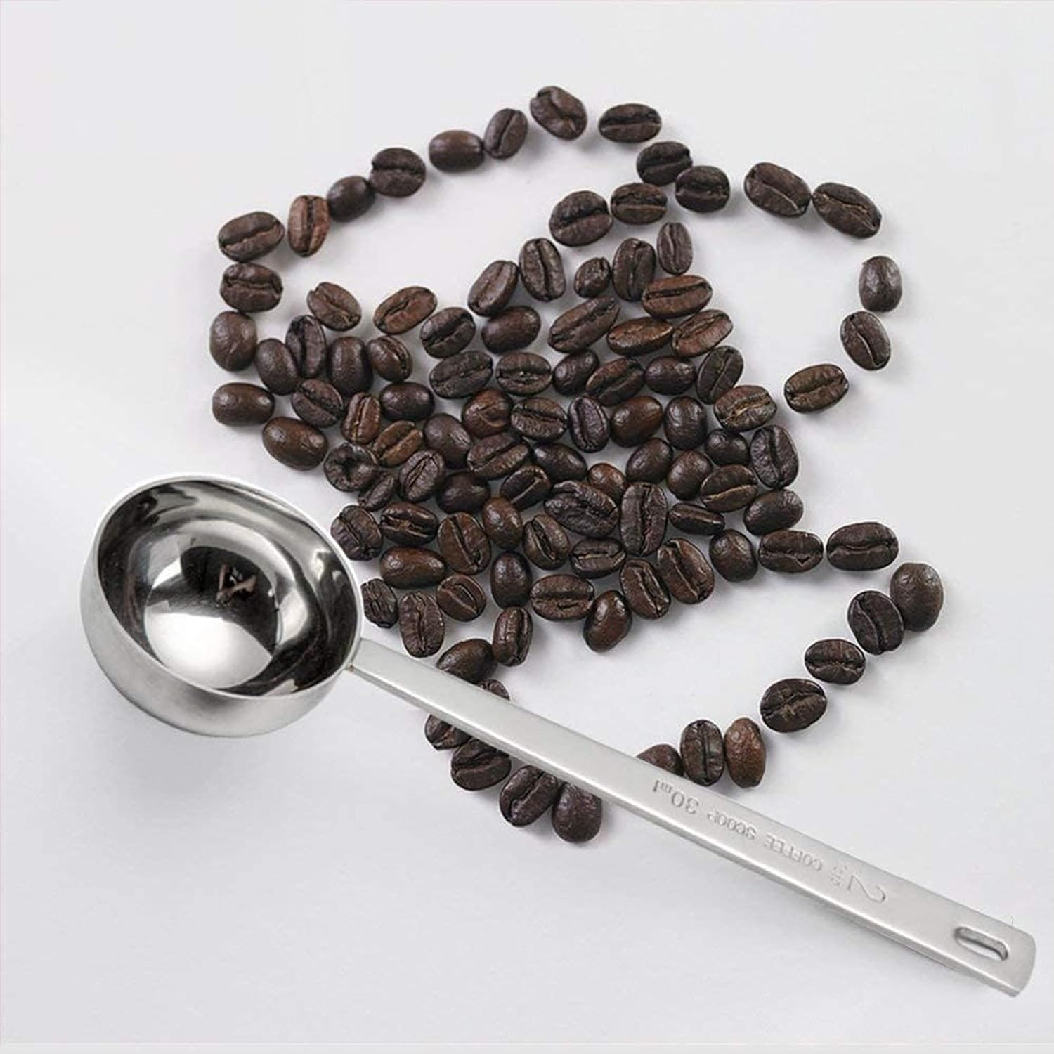 Coffee Scoop,Stainless Steel Coffee Measuring Scoop,Metal Coffee Scoop Premium Long Handle Meaure Spoon for Coffee Powder and Coffee Making,Durable Serving Utensil (30Ml) image number 1
