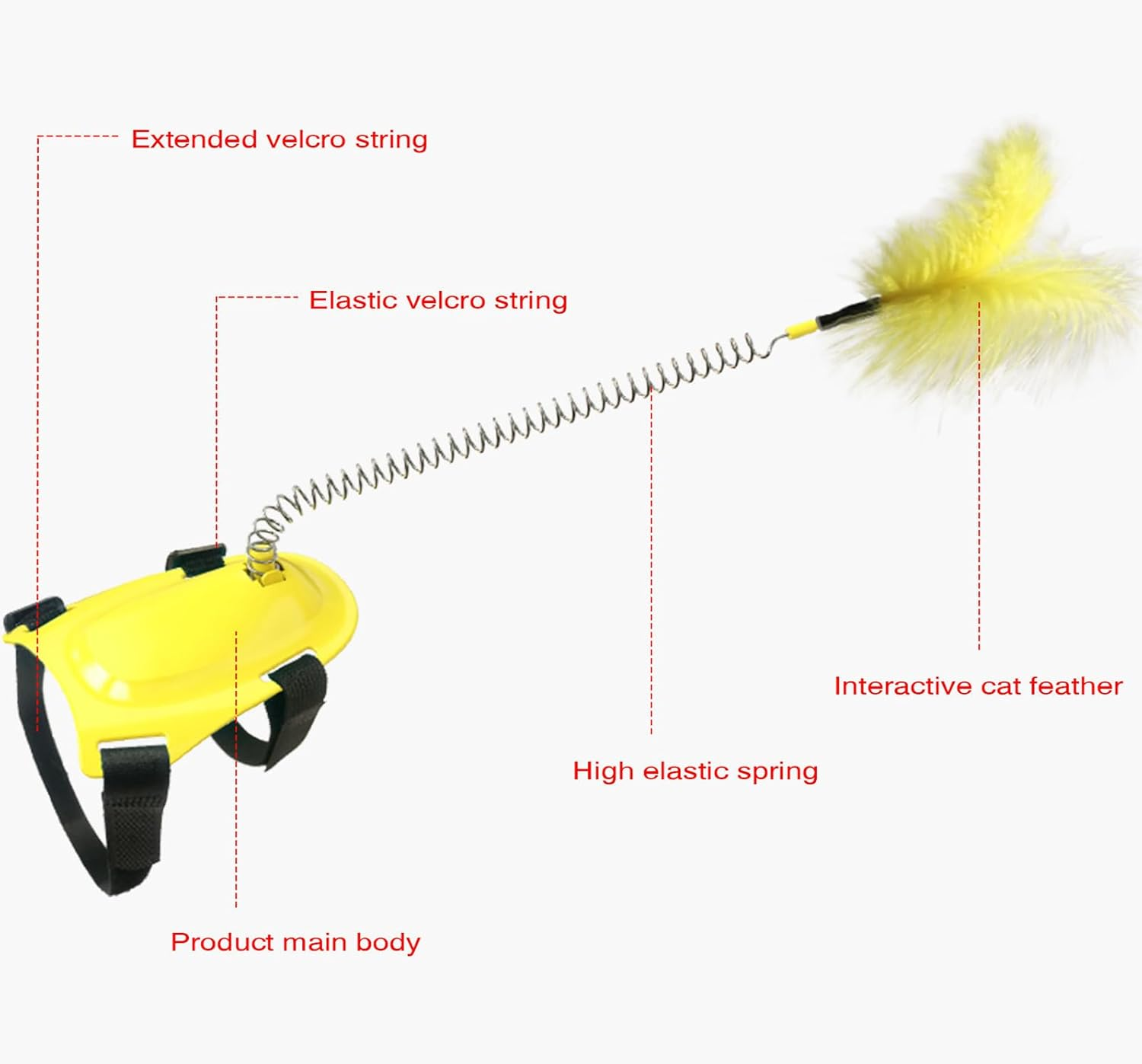 Cat Feather Collar Toys, Interactive Cat Toys for Indoor Cats Teasing Wand Collar Funny Cat Toy,Suitable for Old Kittens and Kittens to Exercise/441 image number 5