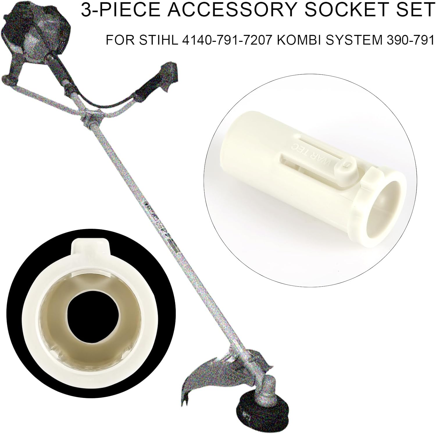 3Pcs for Stihl 4140-791-7207 Kombi System 390-791, Parts Sleeve FS55 Lawn Mower Replacement Accessories Attachment Sleeves for Stihl image number 4