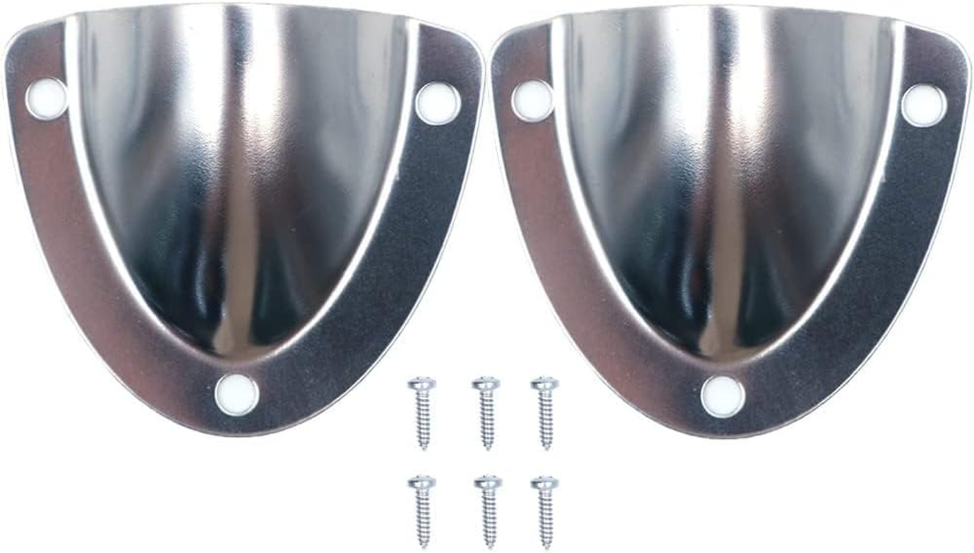 4X ZONADA Wire Cable Vent Cover, 45Mm 316 Stainless Steel Clamshell Vent, Marine Grade, Clam Shell Vent for Boat image number 3