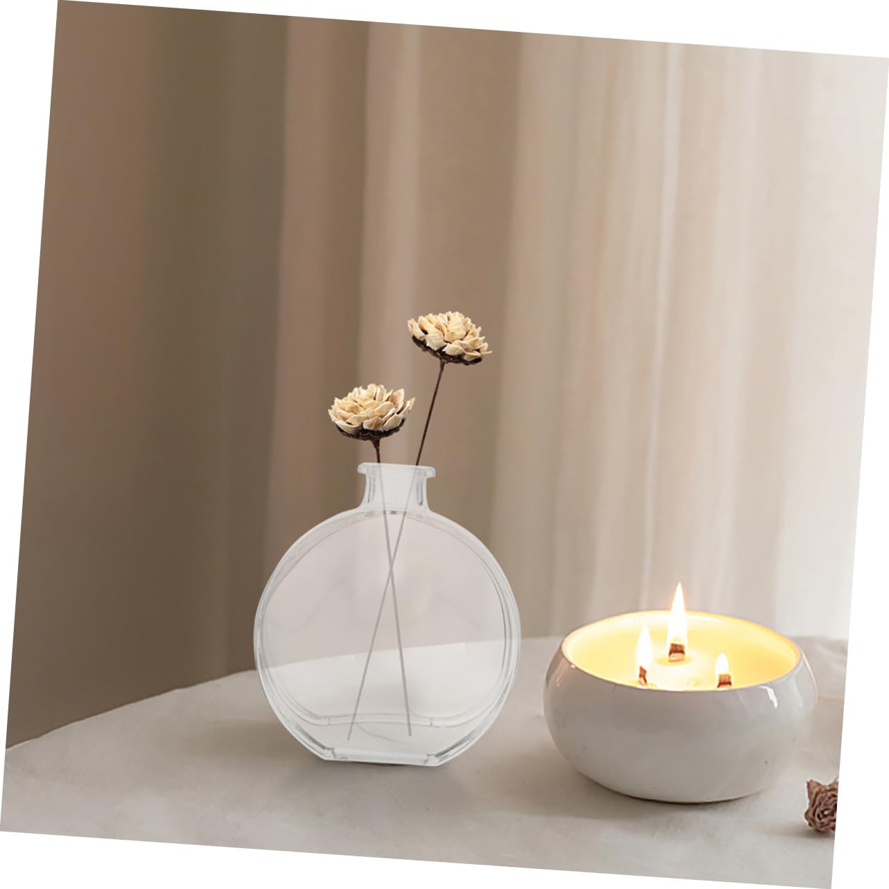 5Sets Refillable Glass Aromatherapy Diffuser Bottle Elegant Household Fragrance Dispenser for Essential Oils Home Decor Office Use image number 2