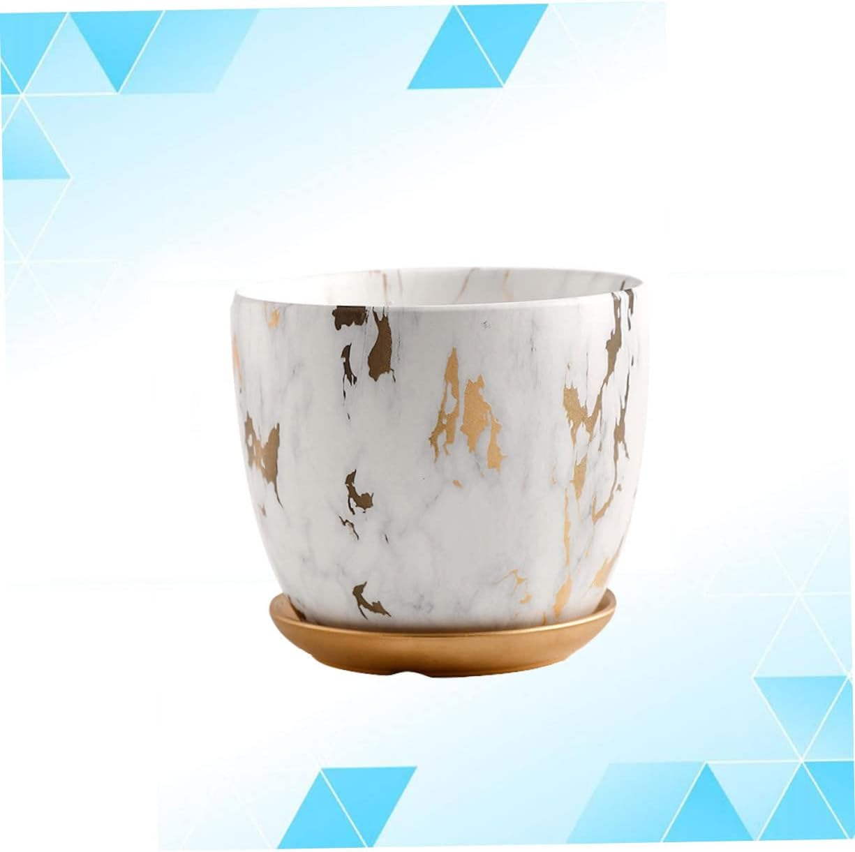 BESPORTBLE Marble Flowerpot Ceramic Planter for Home Office Storage Container for Bonsai Gardening Supply image number 1