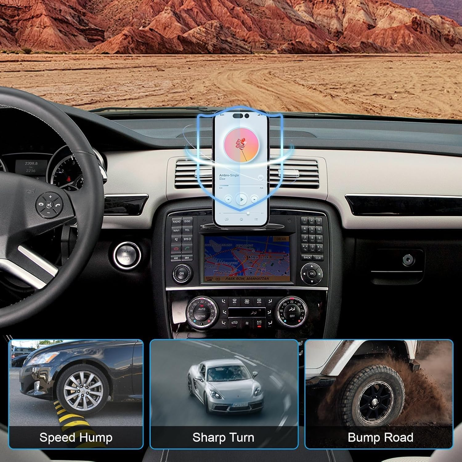 Eeekit Magnetic CD Slot Phone Mount, 20 Strong Magnets CD Player Car Phone Holder for Magsafe Cases and All Smartphones