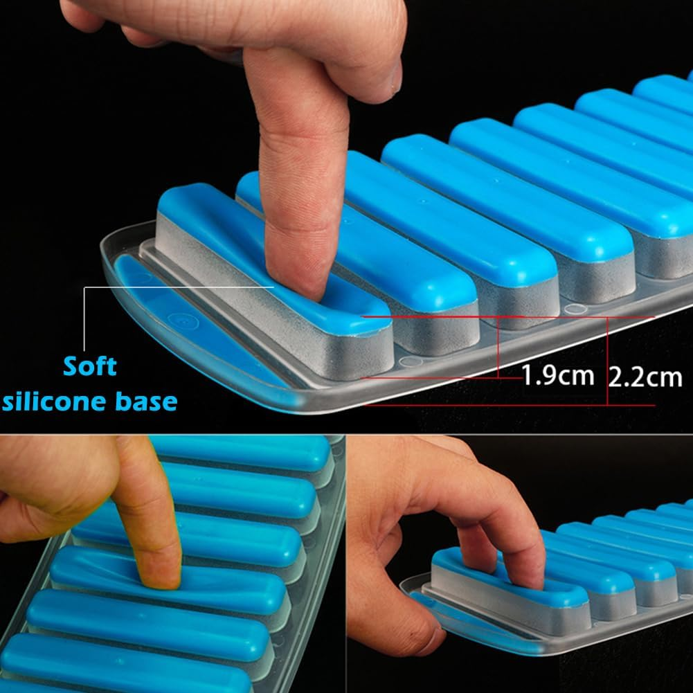 Water Bottle Ice Cube Tray, Resusable Silicone and Plastic Water Bottle Ice Mold, Easy-Release Long ICES Block Maker for Chilling Whiskey, Cocktails, Coffee, Makes 10 ICES Sticks at Once image number 4