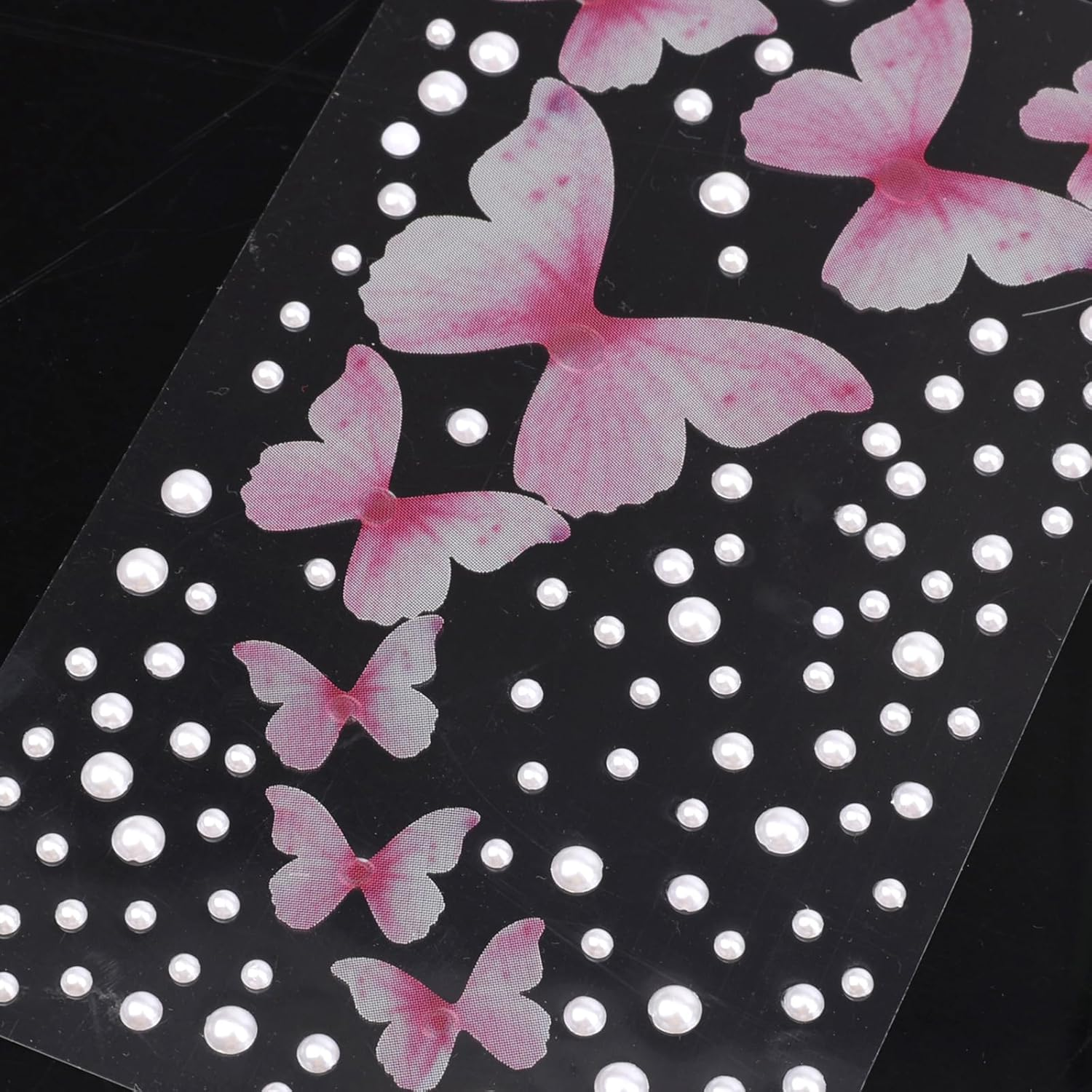 Diamond Stickers for Face, Self-Adhesive Fabric Butterflies with Rhinestones and Tweezers for Women and Girls, Face Nails, Hair, Gemstones, Festivals, Makeup Accessories image number 6