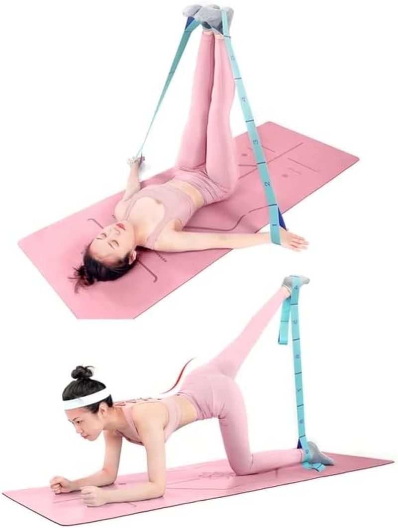 Stretching Strap 10 Loops Fabric Non Slip Stretch Bands for Stretching, Physical Therapy, Pilates, Dance, Gymnastics,Fitness image number 4