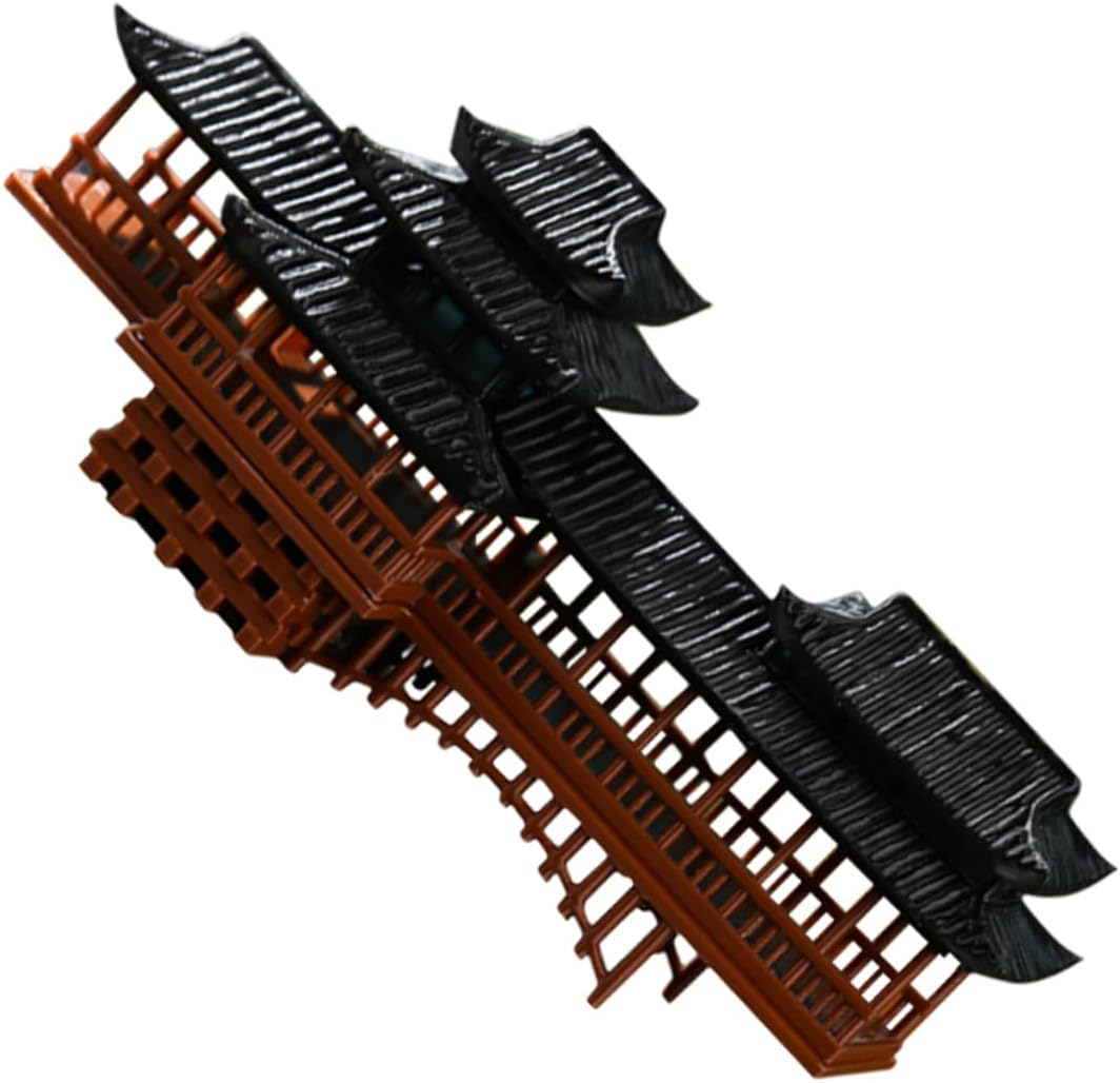 Miniature Landscape Bridge Bonsai Ornament Small Vintage Patio Garden Micro Decor 10X3.7X4.3Cm for Courtyard and Indoor Bonsai Display image number 1