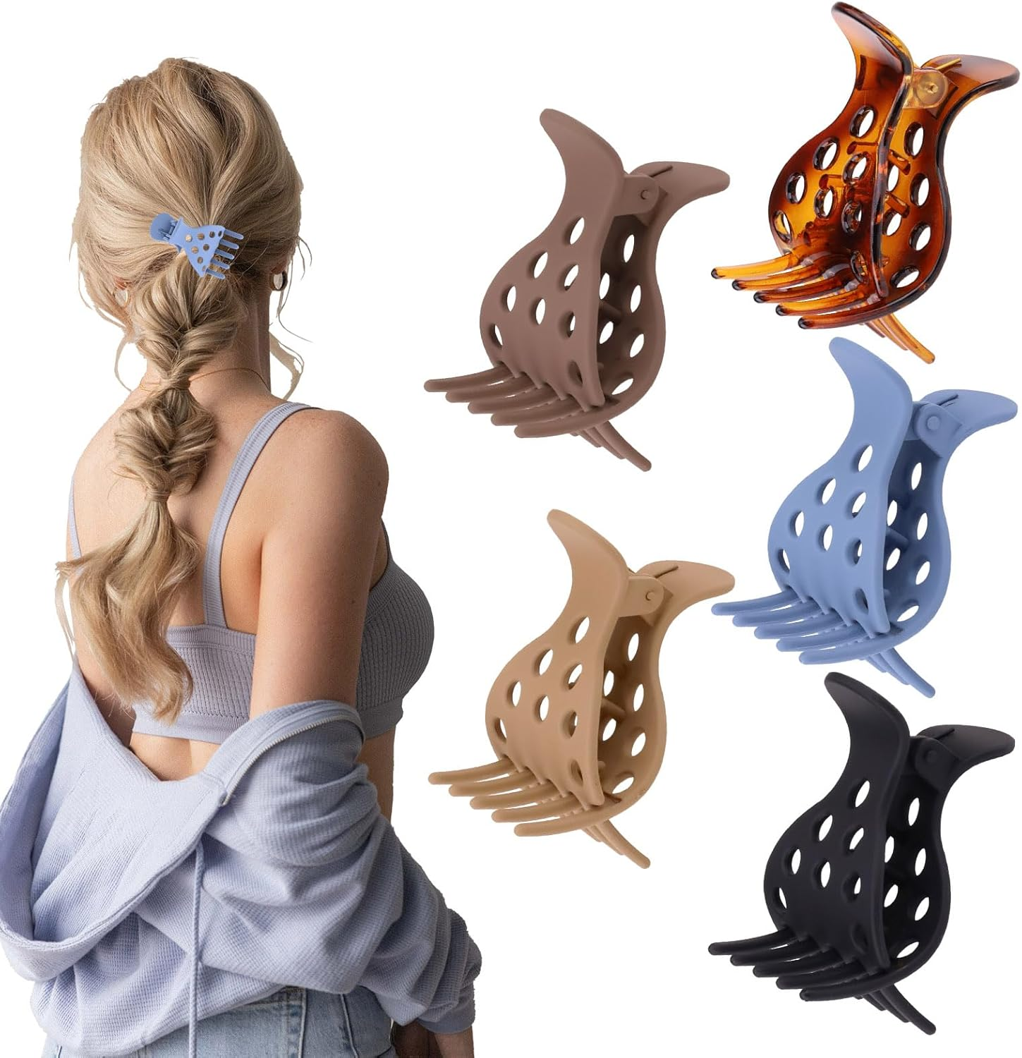 10 Packs Root Clips for Curly Hair Volume Claw Clamps, Women Root Lifting Hair Clips Styling Bouncy No Crease Fluffy Thick Thin image number 1