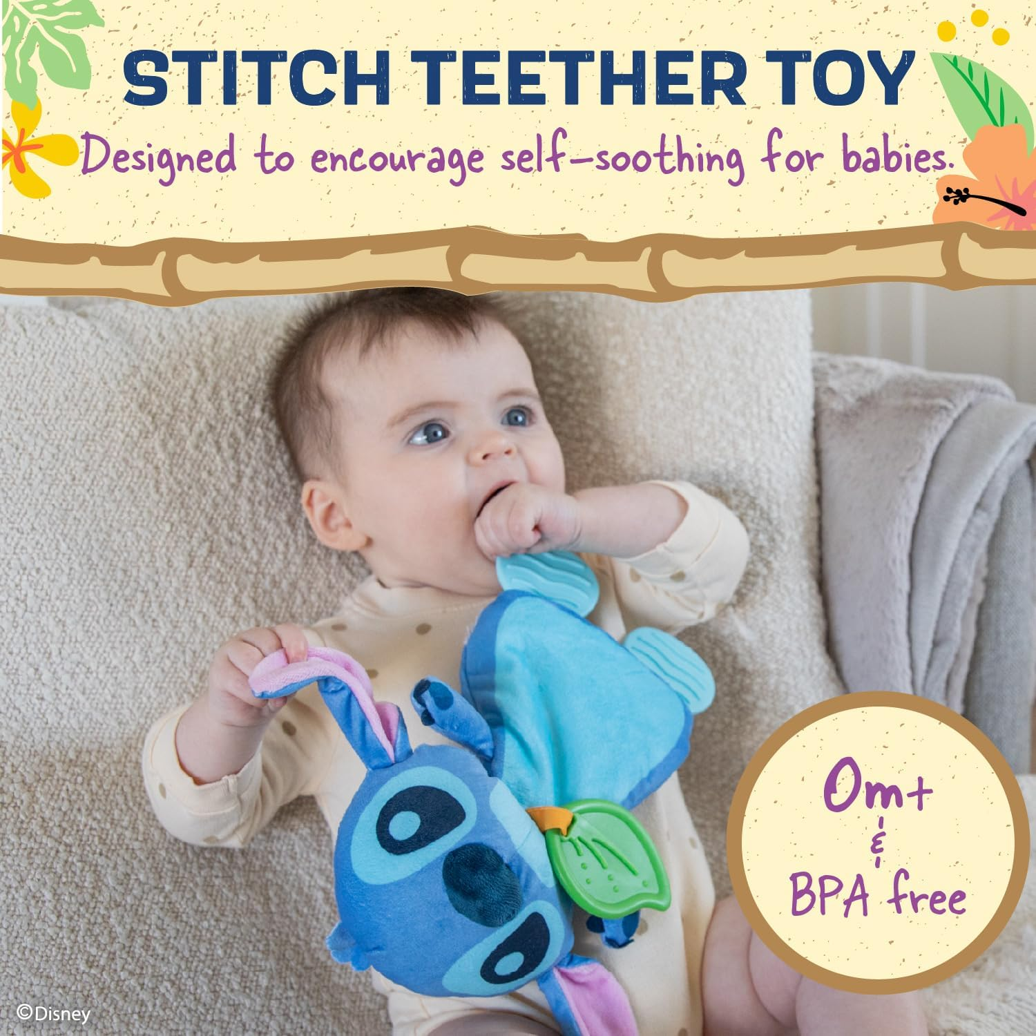 Disney Baby Stitch Blanket Teether image number 5