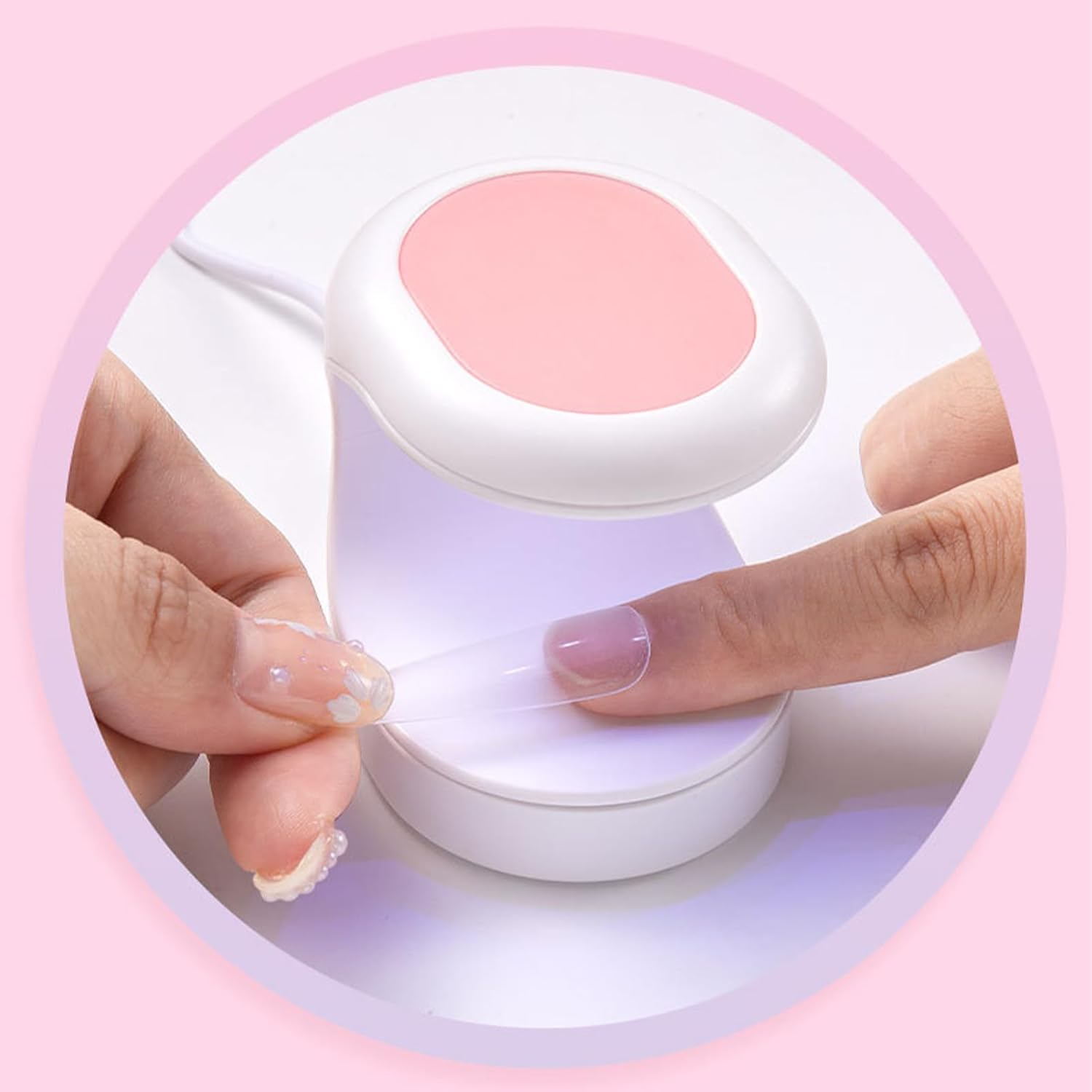 Mini UV Light for Nails Portable UV Nail Lamp 16W Gel Nail Professional UV Light Innovative Nail Drying Machine Small UV Nail Lamp Compact Design Single Nail UV Light image number 3
