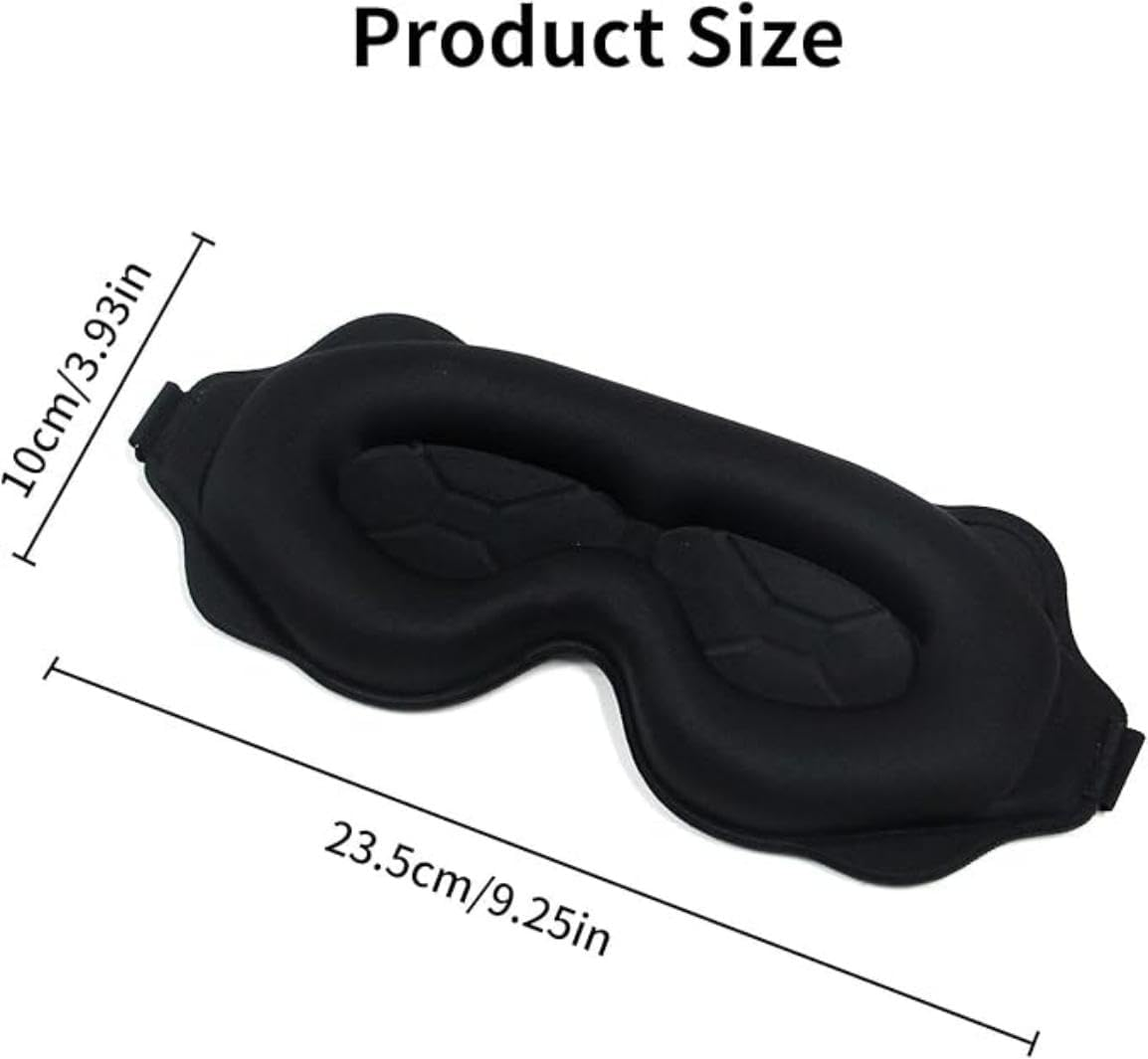 Sleep Eye Mask,2Pcs Blackout 3D Eye Masks for Sleep,Eye Mask for Women&lsquo;S Lash Extensions and Blindfold for Sleeping,Soft Comfy Eye Sleep Mask Shade with Adjustable Strap, Travel Yoga Nap Night image number 1