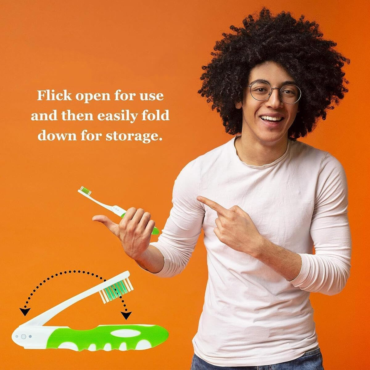 Dolemay 6 Pieces Travel Toothbrush,Folding Soft Toothbrush,Portable Mini Size Travel Toothbrush Kit, Soft Bristle Tooth Brushes for Travel,Business Trip,Collapsible Toothbrush Kit image number 6