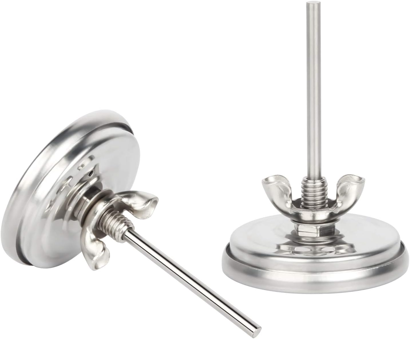 BBQ Thermometer Temperature Gauge, 2Inch Stainless Steel Barbecue Charcoal Grill Smoker Temp Gauge Pit, Fahrenheit and Heat Indicator for Cooking Meat (2-Pack) image number 5