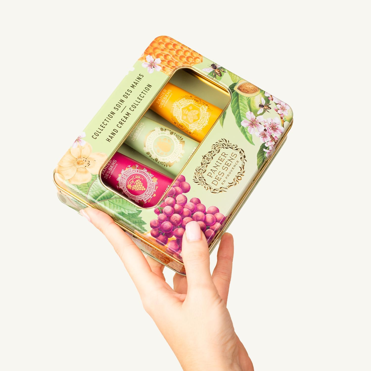 Panier Des Sens - Women'S Gift Box - Trio of Moisturizing Hand Cream Almond, Honey and Grapes - Gift Idea for Women Made in France - Gift Set for Her 97% Natural Ingredients - 3 X 30 Ml image number 5