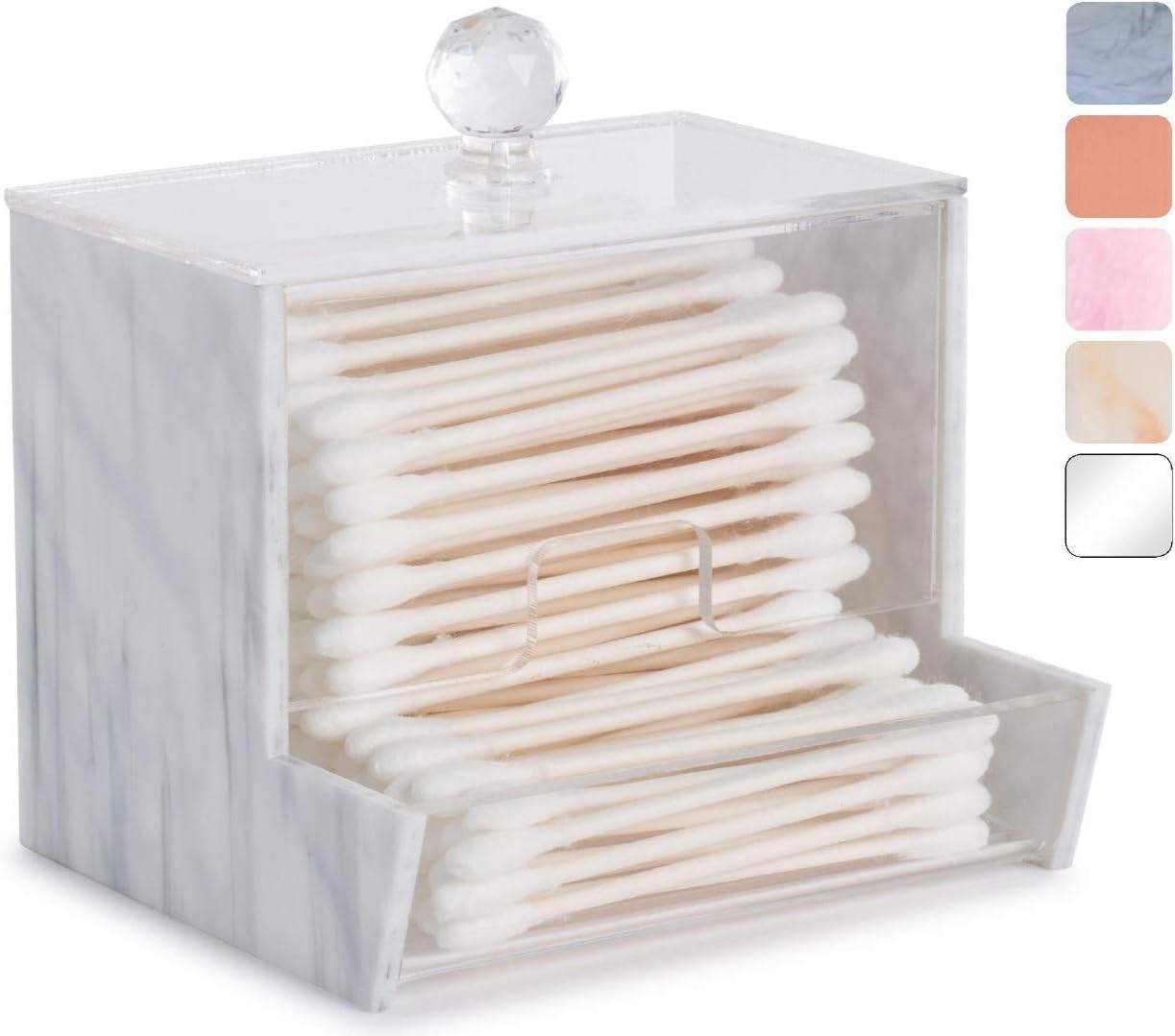 Acrylic Qtip Holder for Qtip Brand Cotton Swabs, Qtip Dispenser, Modern Bathroom Decor, Cotton Swab Holder, Cotton Swab Dispenser, Bathroom Organizer Countertop Bathroom Storage Vanity Organizer Set image number 5