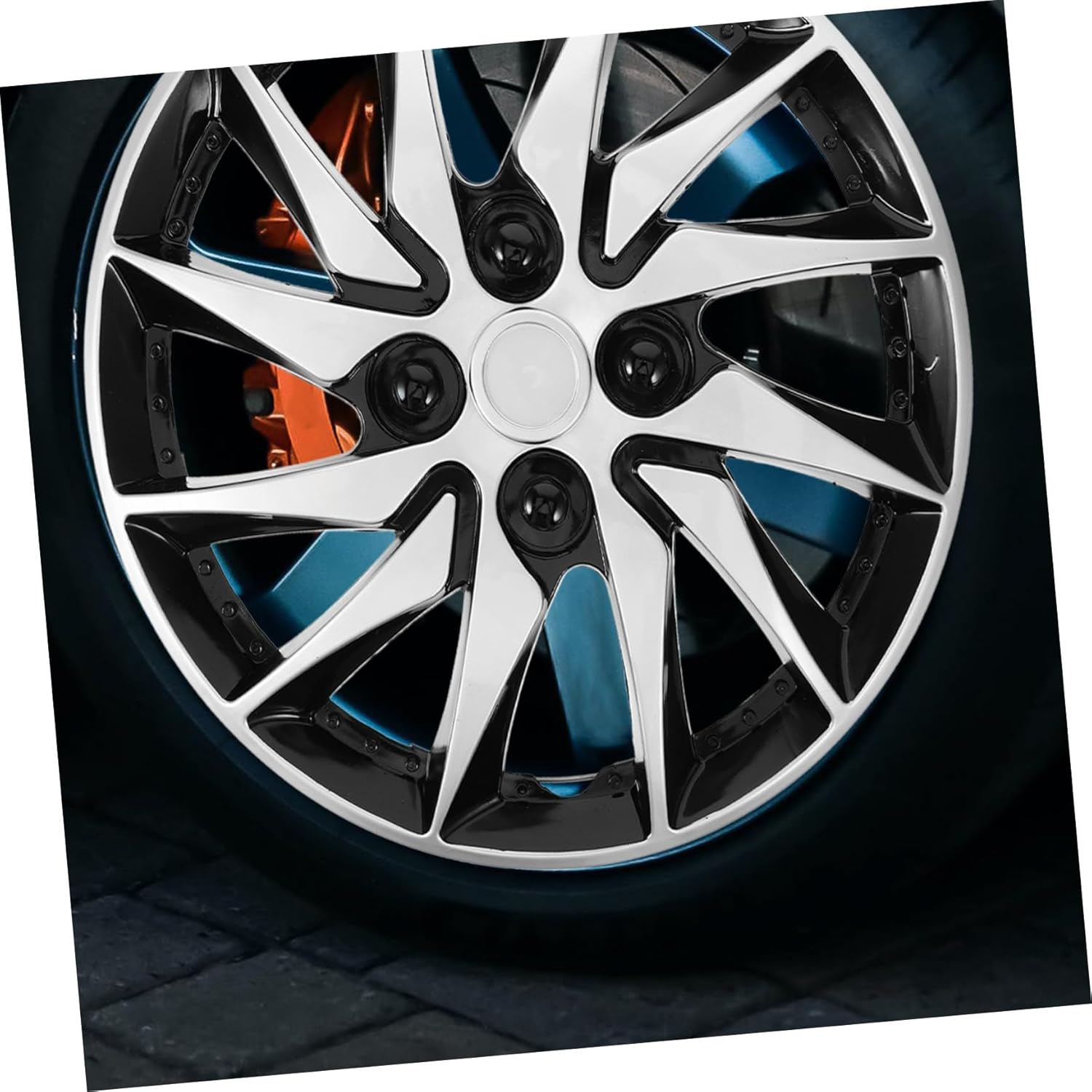PAMINGONO Decorative Dual Wheel Covers for Cars Stylish Automotive Easy Installation Vehicle Appearance Unique Design Fit for Cars image number 3