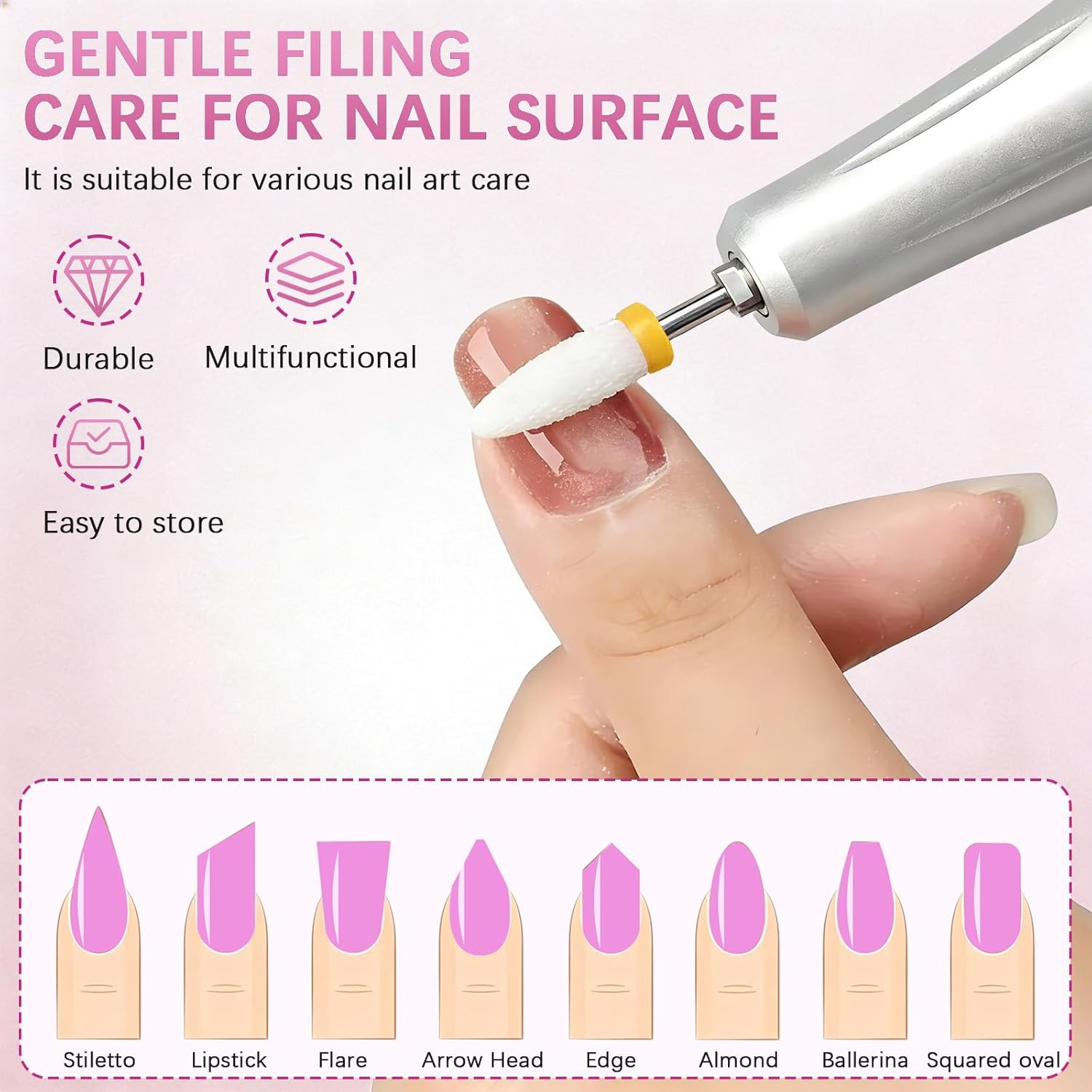 Pack of 21 Nail Cutter Bits, Diamond and Ceramic Cutter Nail Bit for Gel Nails 3/32 Inch Electric Nail Cutter Bits Set Nail Cutter Attachments Piece Nail Drill Set for Manicure and Pedicure image number 1