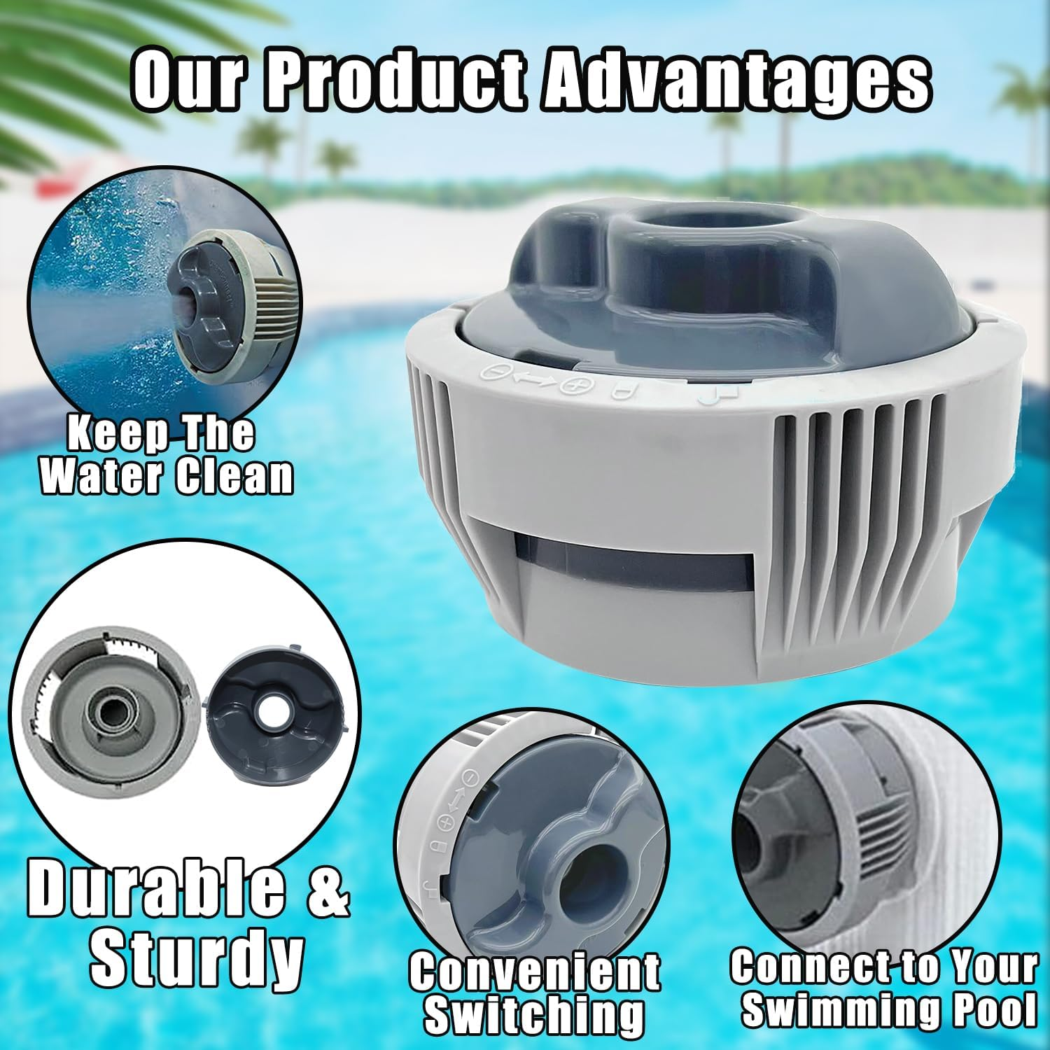 Oceaniax P05345 P03821 Chemical Pool Chlorine Dispenser Replacement for Coleman Saluspa Lay-Z-Spa Chemical Dispenser,For Hot Tub Spas Chemical Chlorine Dispenser System image number 1