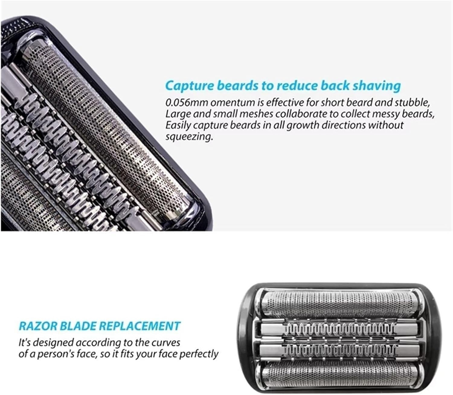 Foil Cutter Head Shaving Head 92B ，Compatible for Braun ，Series 9 Shaver Replacement Blades 9030S/9040S/9050Cc/9297Cc/9299S image number 4