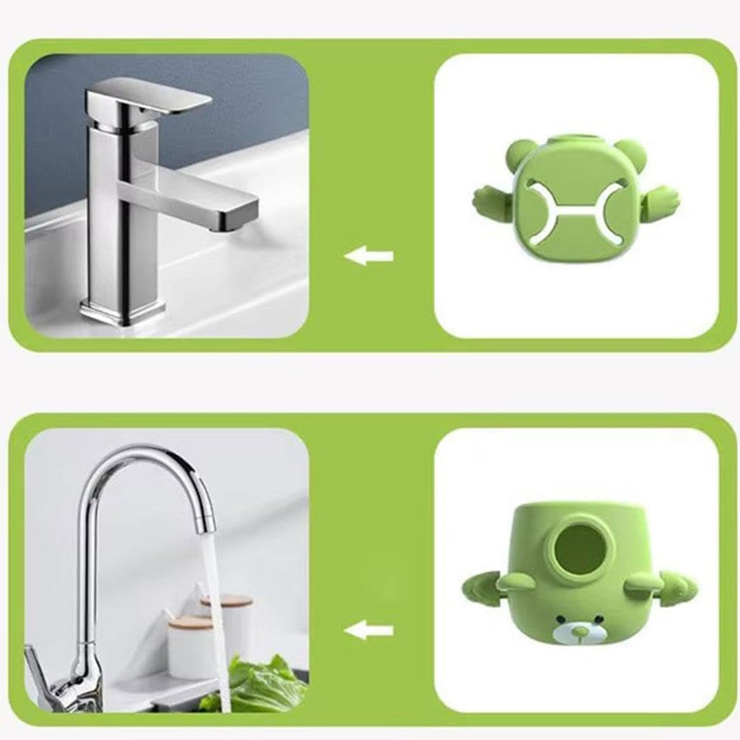 YIRANJIA 2-Pack Faucet Extender for Sink - Easy-To-Use Temperature-Sensitive Extensions for Toddlers & Kids - Bathroom & Kitchen Hand Washing Faucet Add-Ons image number 4