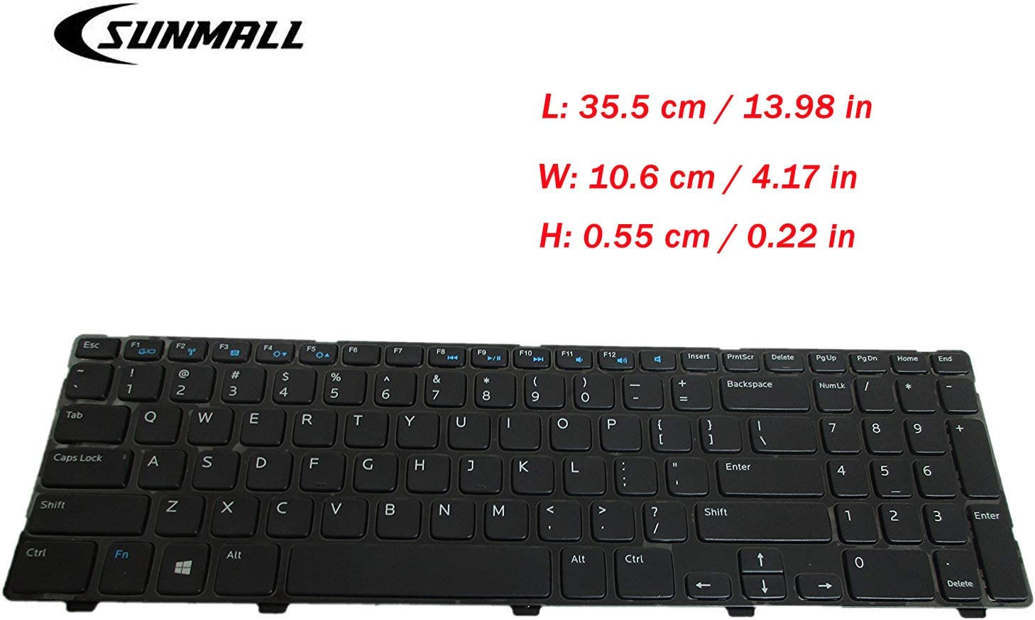 Laptop Keyboard Replacement for Inspiron 15 3521 3537 15V-1316 15R 3521 3537 5521 5528 5537 5535 M531R Atitude 3540 Vostro 2521 US Layout P/N NSK-LA0SC NSK-DY0SW SG-60000-XUA image number 2