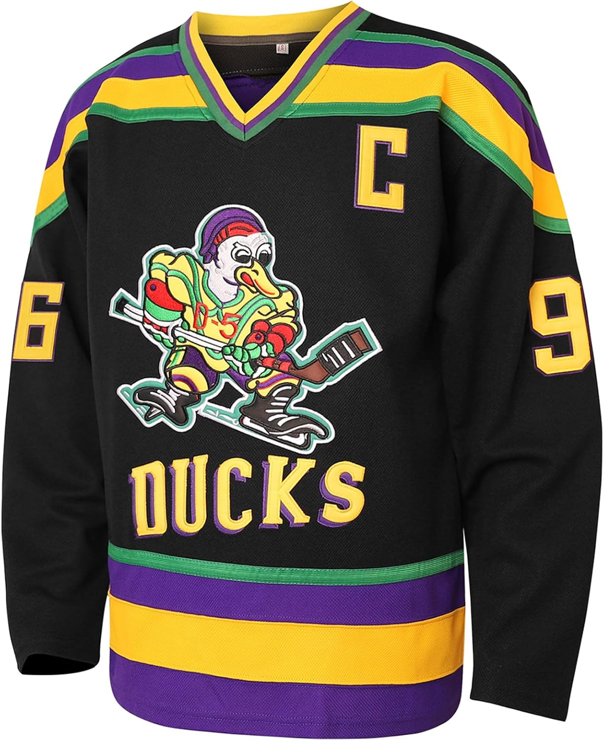 Mighty Ducks Jersey 96 Charlie Conway 99 Adam Banks Movie Ice Hockey Jersey, 90S Hip Hop Clothing for Party
