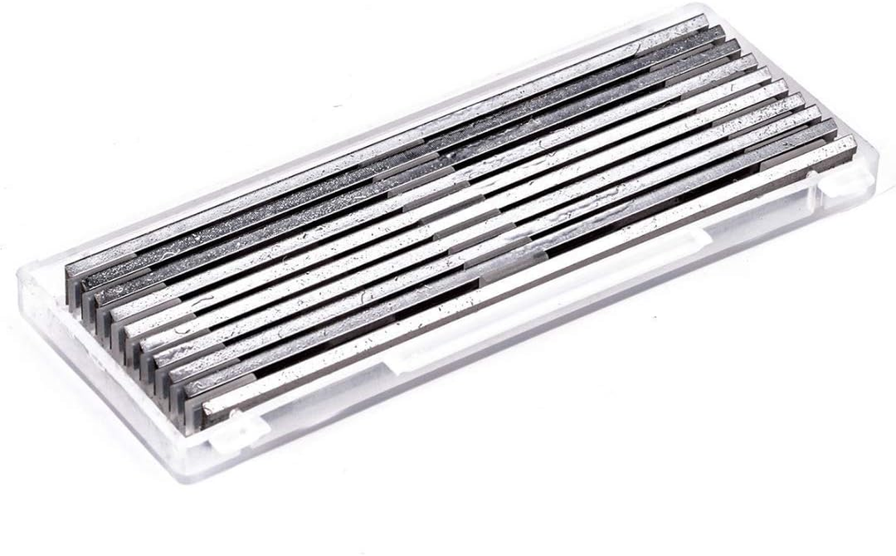 3-1/4 82Mm Carbide Tipped Planer Blades Knife Portable Hand Wood Razor for Dewalt DW680K D26677K Bosch PL1632 PL2632K Makita KP0810 KP0800K WEN 6530 B&D Craftsman Ryobi Hitachi Most Hand Planer 10Pc
