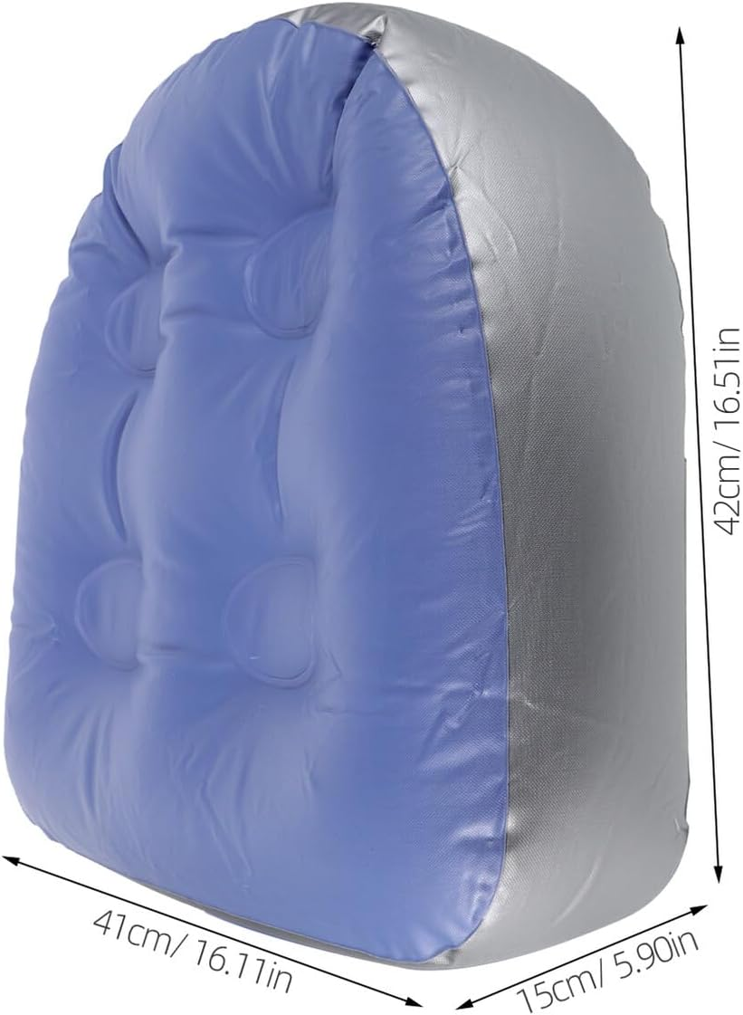 HONMEET 3Pcs Inflatable Bath Cushion Suction Cups, Thickened Adult Spa Seat Cushion, Water-Filled Portable Hot Tub Pad for Bathroom and Spa Relaxation