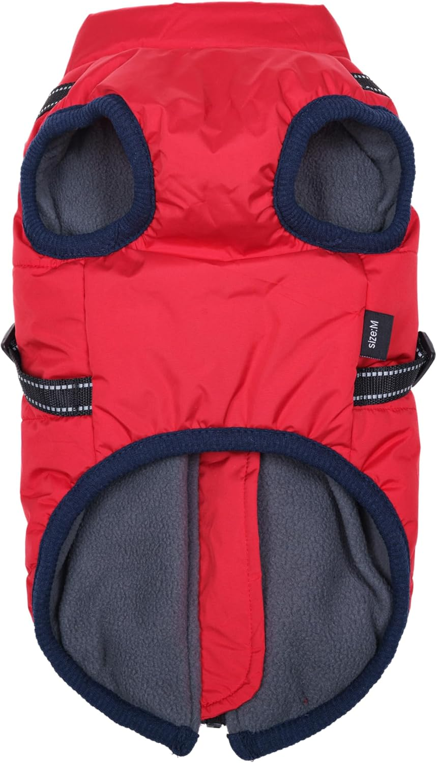 Savlot Dog Jacket Winter Vest Jackets Dog Coat Dog Jumper Pet Skiing Costume Sleeveless Cotton Padded Vest with Chest Strap Strap
