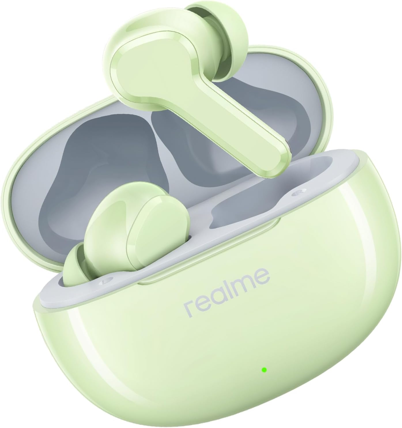 Realme T110 True Wireless Earbuds, 10Mm Dynamic Bass Driver, 38 Hours Playback, AI ENC Noise Cancellation, Lightweight in Ear Headphones, IPX5 Water Resistance, Bluetooth 5.4, Country Green image number 2