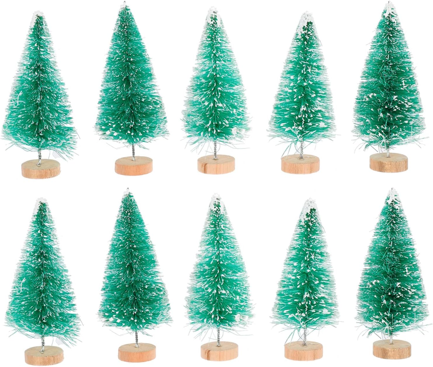 12Pcs Mini Christmas Tree PVC Desktop Ornament Home Shop Party Decor Blue Green White Gold Christmas Adornment image number 1