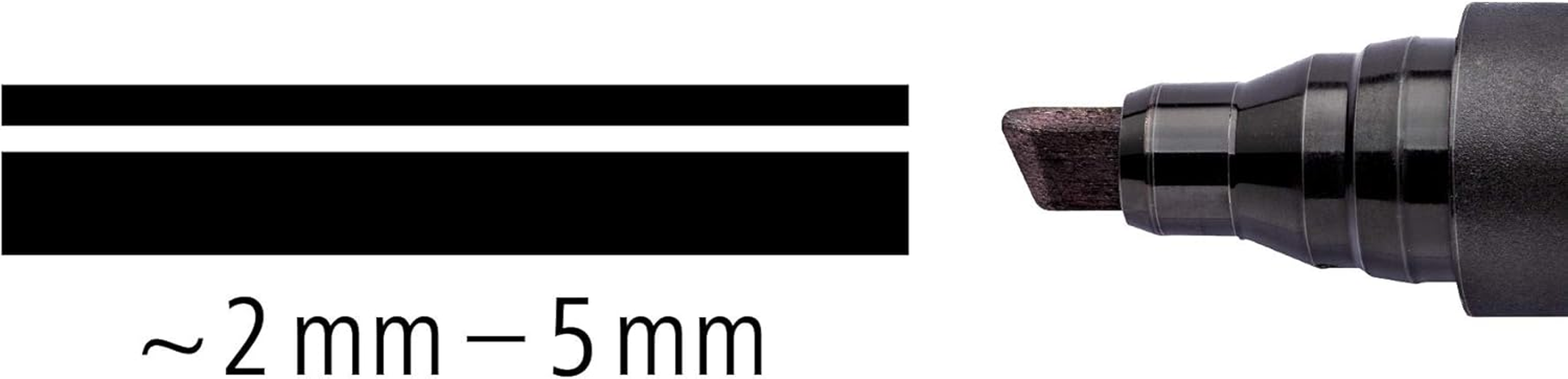 Staedtler 350 WP6-1 Lumocolor Permanent Markers with Chisel Tip, Assorted (Pack of 6) image number 1