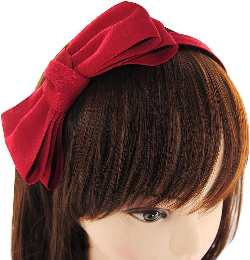 Axy Headband with Large Bow 14 Cm X 7 Cm &ndash; Beautiful Headband Hair Accessories Hair Band HRS3 (Orange)