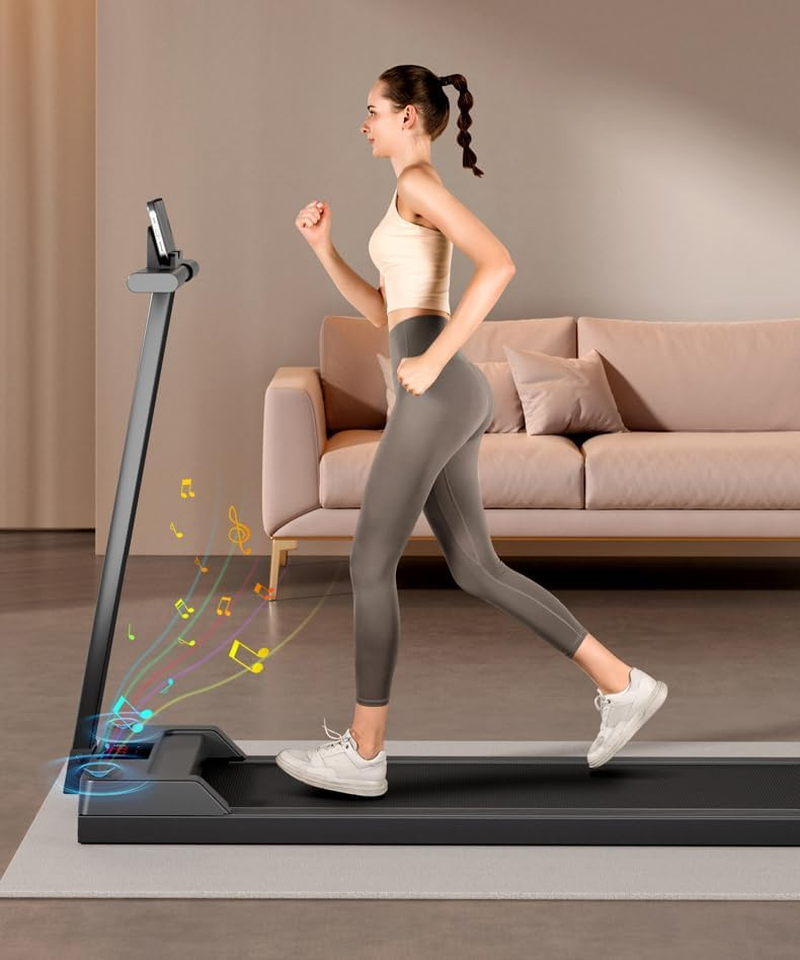 JHD 3 in 1 Walking Pad Treadmill APP Control under Desk Electric Treadmill for Home Compact Portable Walking Jogging Running Machine with Shock Absorption Non-Slip LED Display Low Noise image number 5